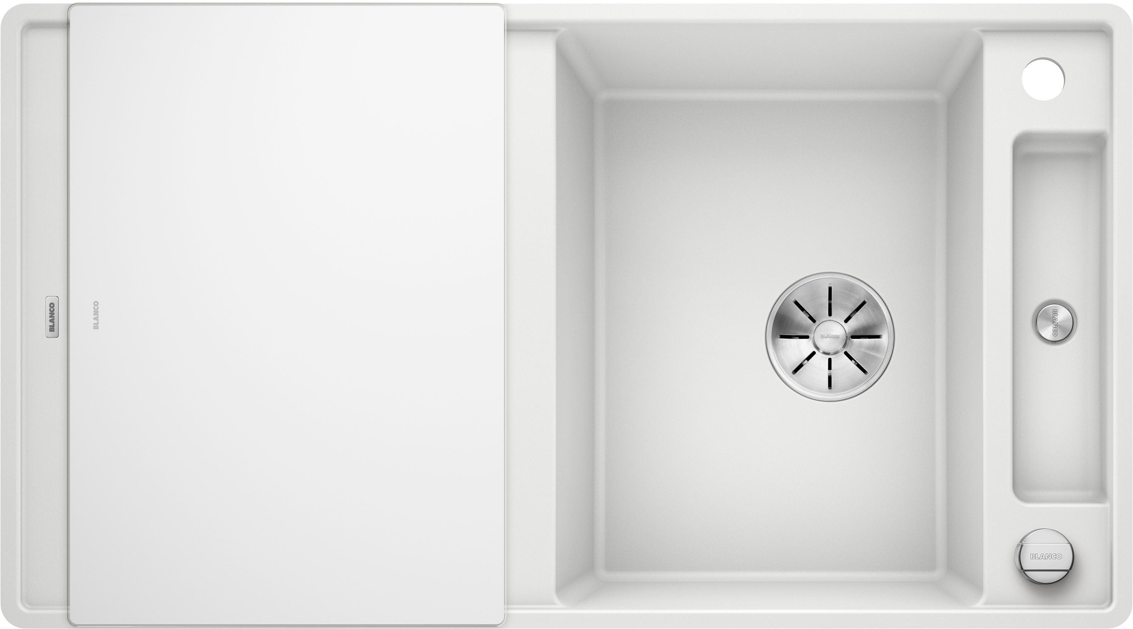 Moderne Küchenspüle aus Verbundwerkstoff SILGRANIT in Weiß