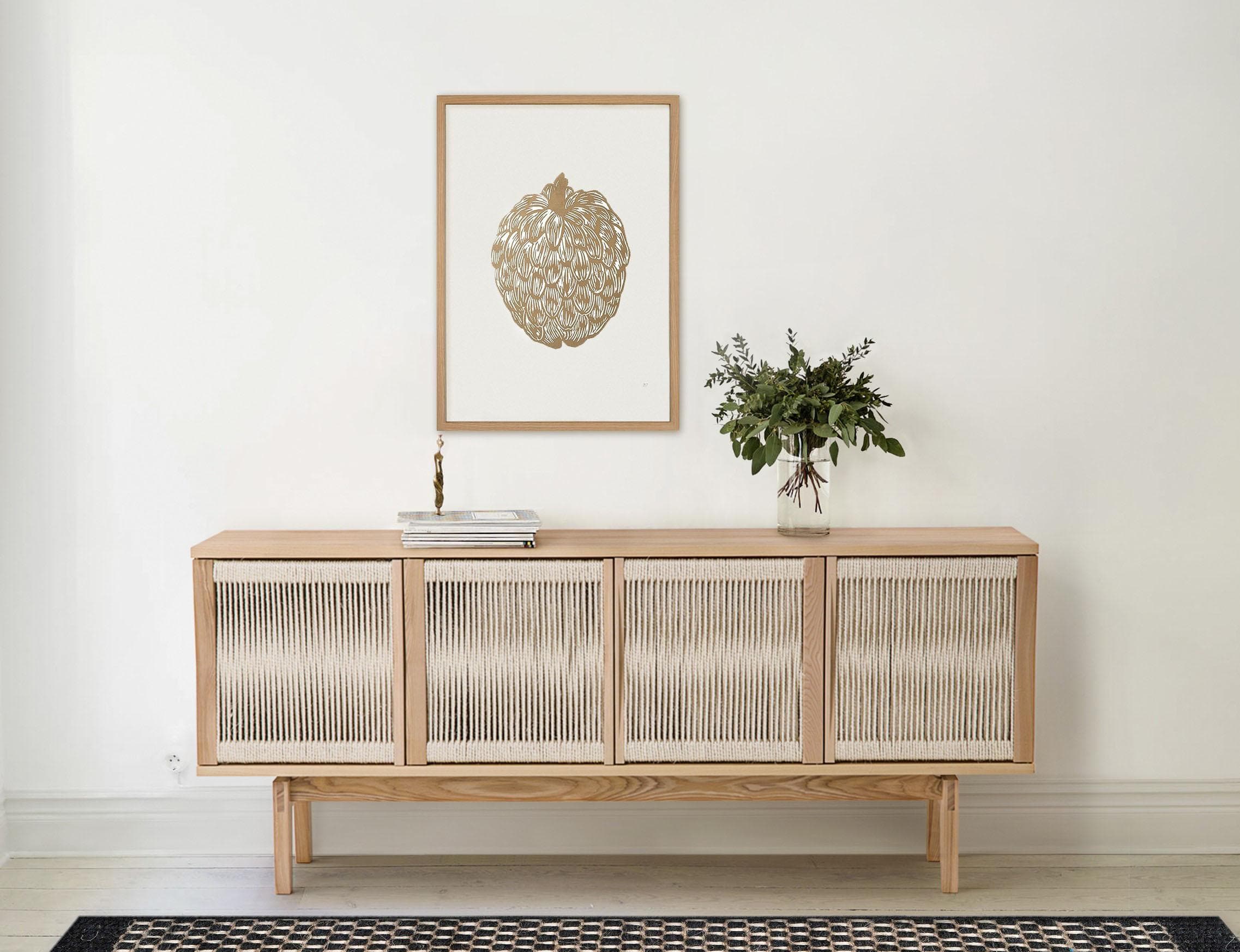 WOODMAN Sideboard Lidia Braun Eiche Hanfseil Skandinavisches Design