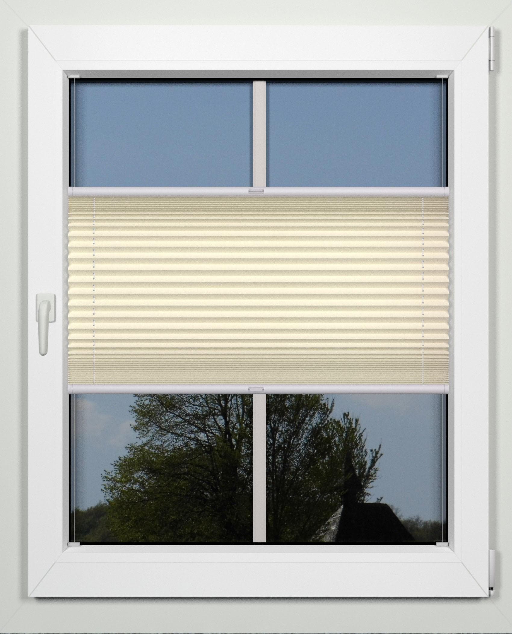 indeko Plissee Superior Verdunkelnd Beige Aluminium