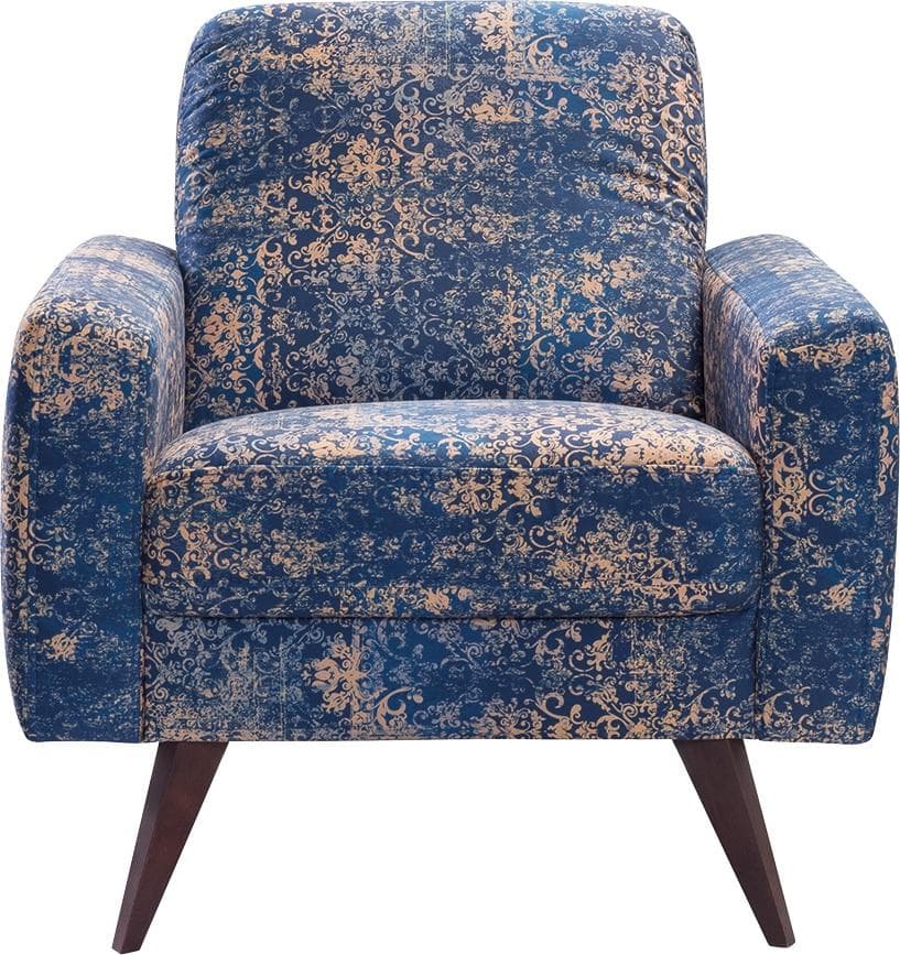 EXXPO Sessel SOFA FASHION Side Blau Microvelours