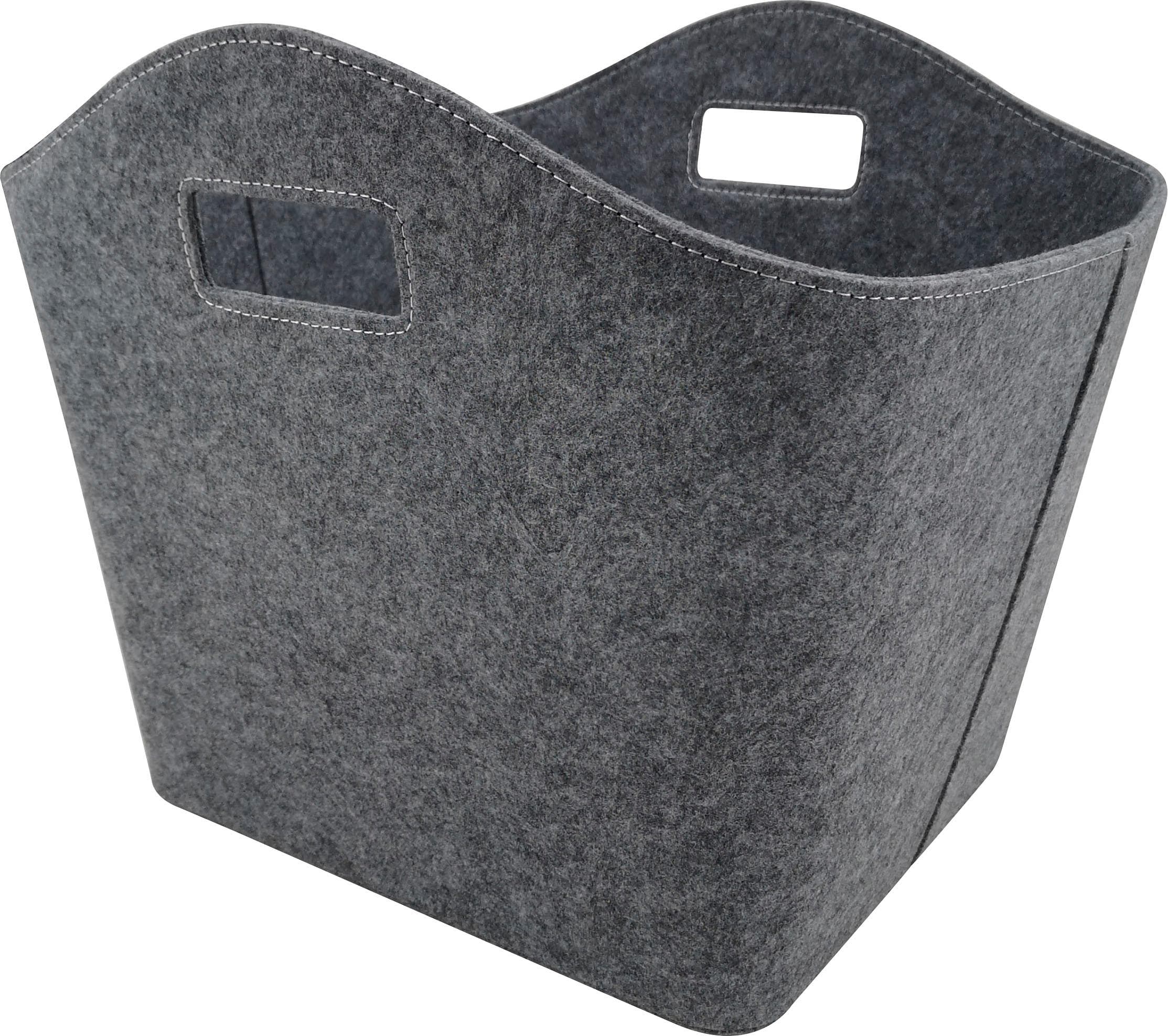 FIREFIX Kaminholztasche Grau Filz Allzweckkorb Aufbewahrung