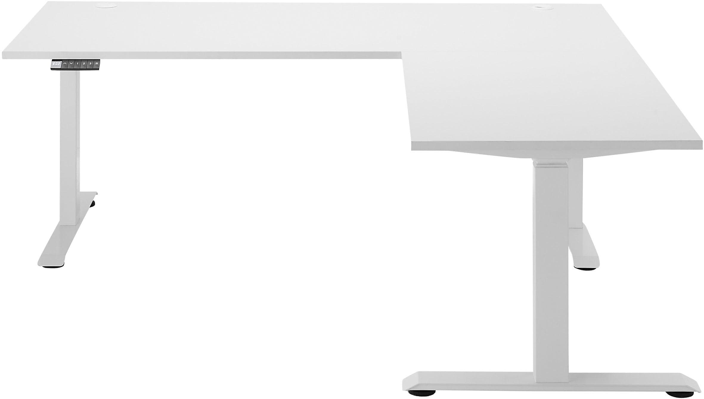 BEGA OFFICE Ben Eckschreibtisch Weiß Elektrisch Höhenverstellbar