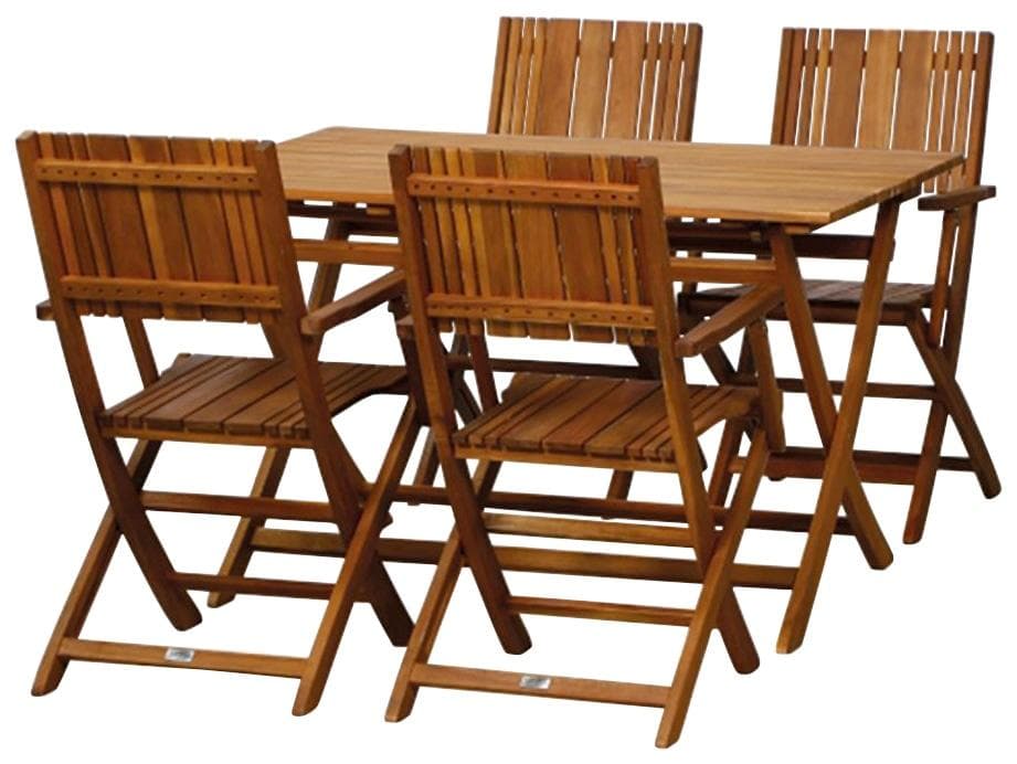 Elegantes Essgruppen Set aus Acacia Holz für Ihren Garten
