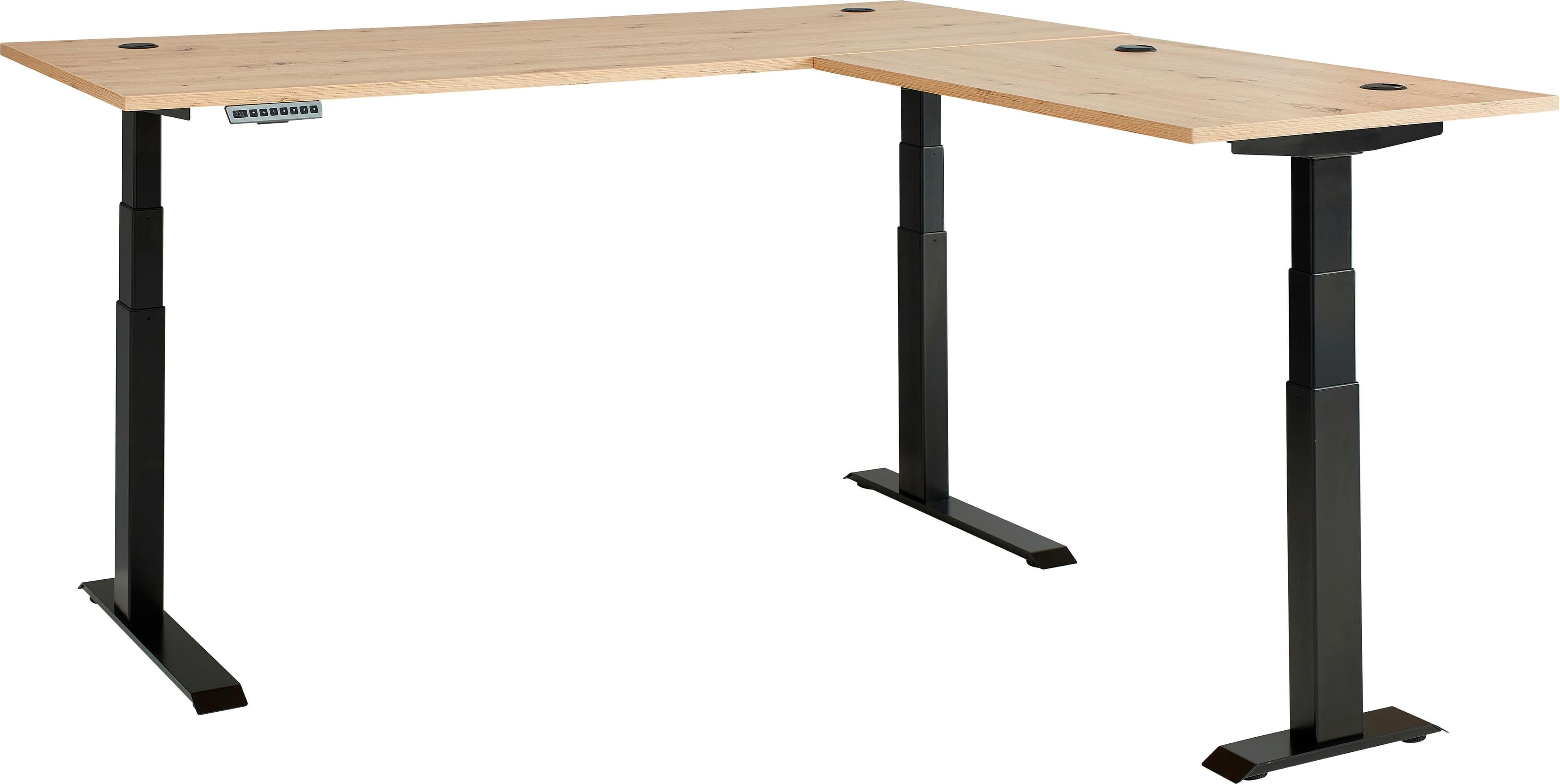 Eckschreibtisch INNOSTYLE Artisan Eiche Höhenverstellbar