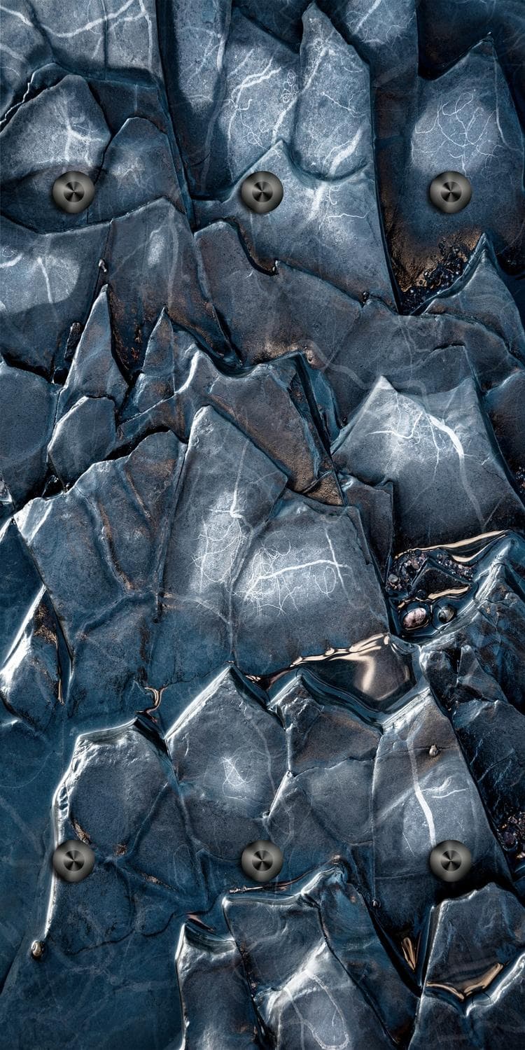 Wandgarderobe QUEENCE "Edelstein Spa Magie" Blau Acrylglas