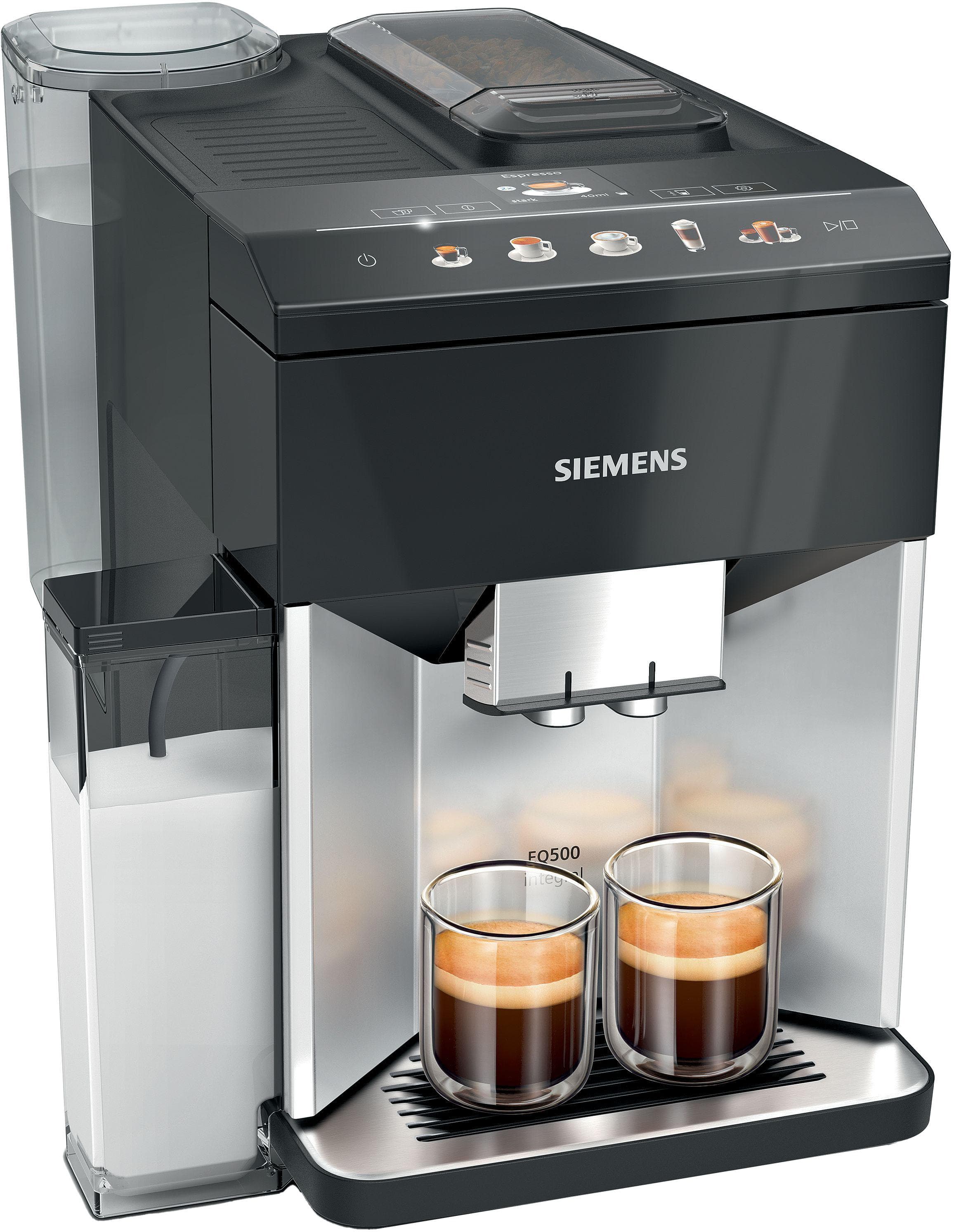 Siemens Kaffeevollautomat EQ500 OneTouch schwarz silber