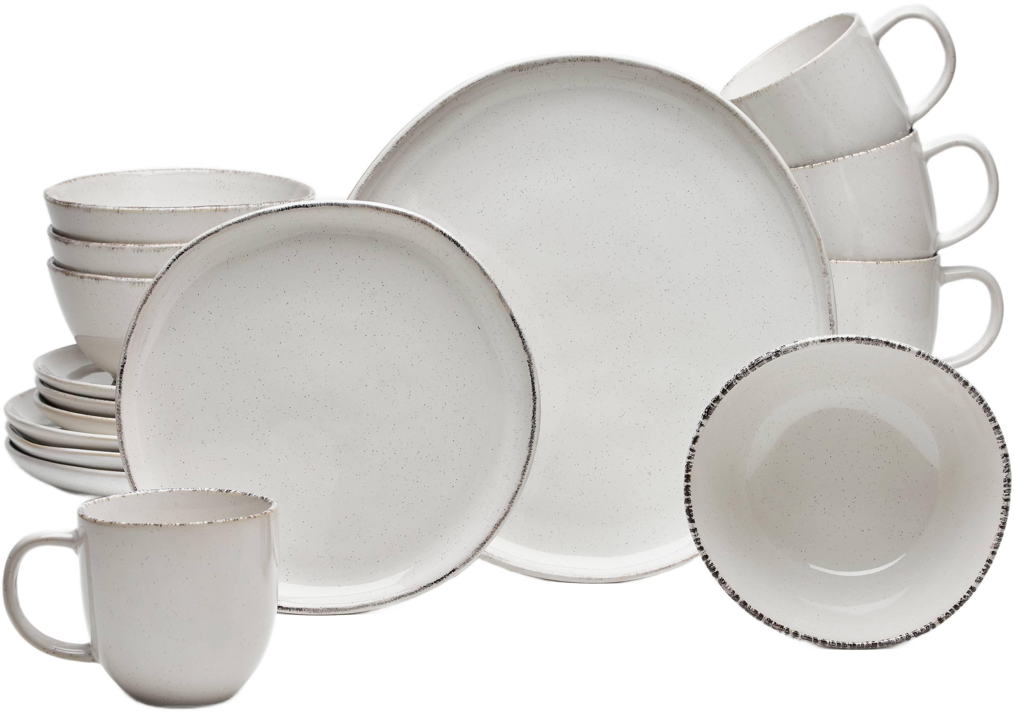 Van Well Geschirr-Set Urban 16-teilig Beige Steinzeug