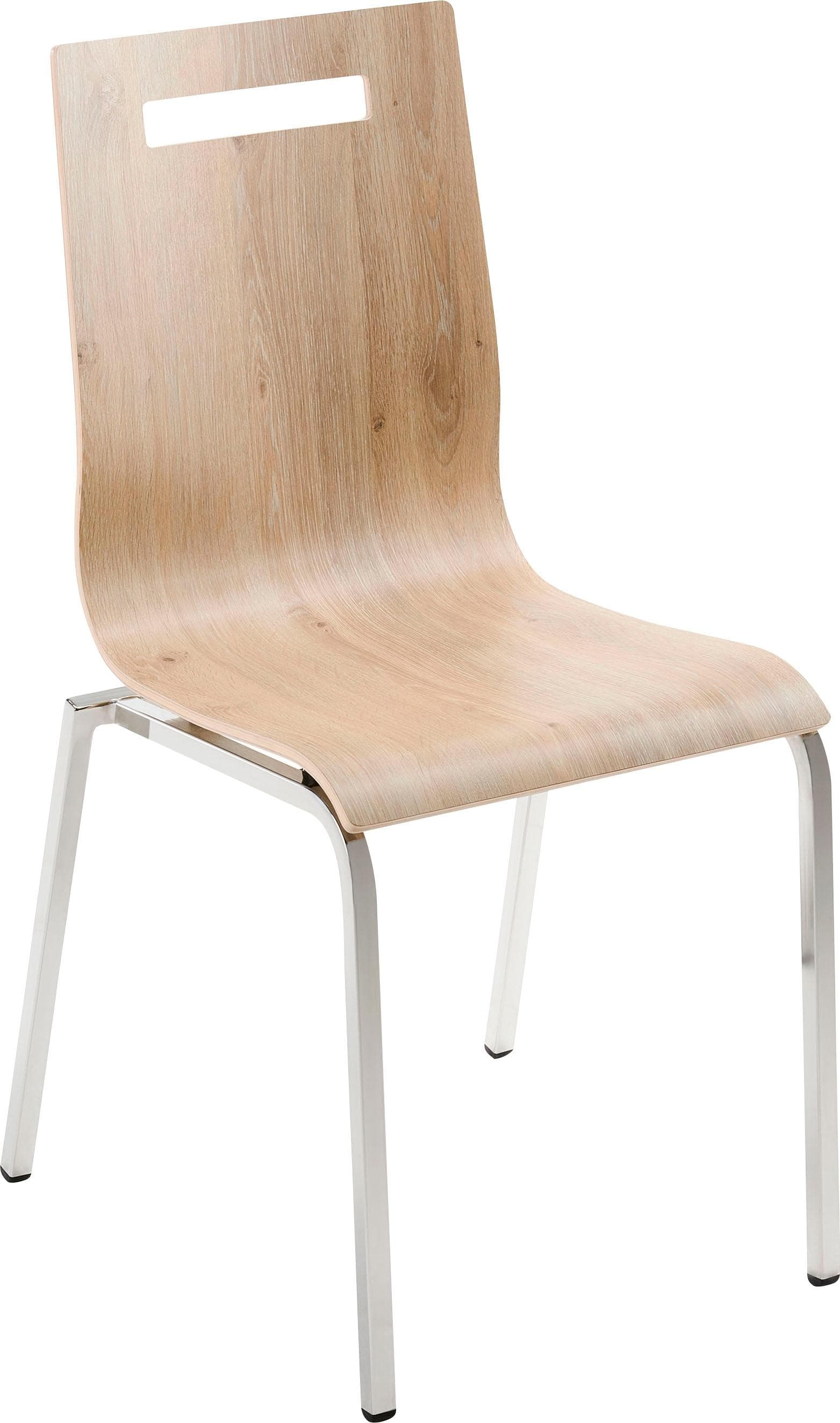 Stapelstuhl MAYER SITZMÖBEL myLIFE Braun Furnier Stapelstuhl