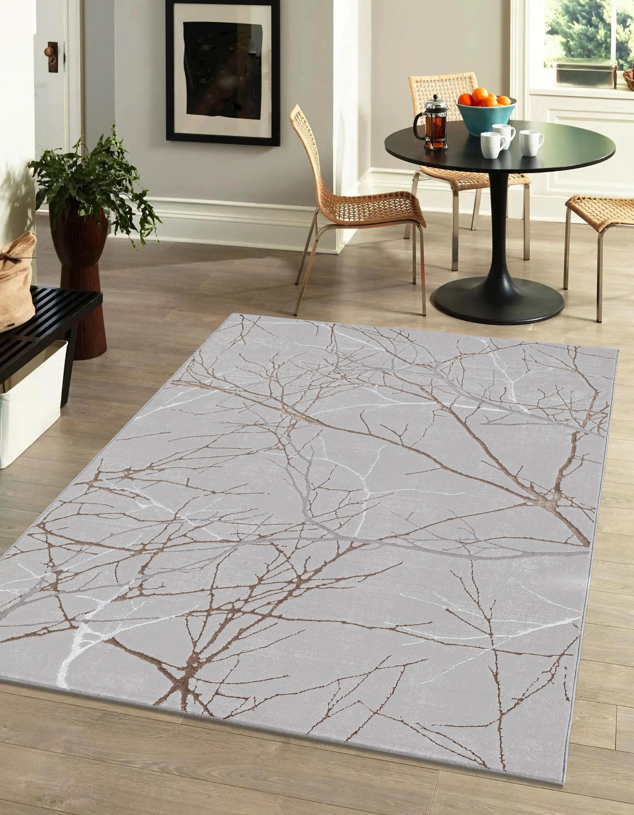 MERINOS Teppich Creation 50055 Grau 3D-Effekt Kurzflor