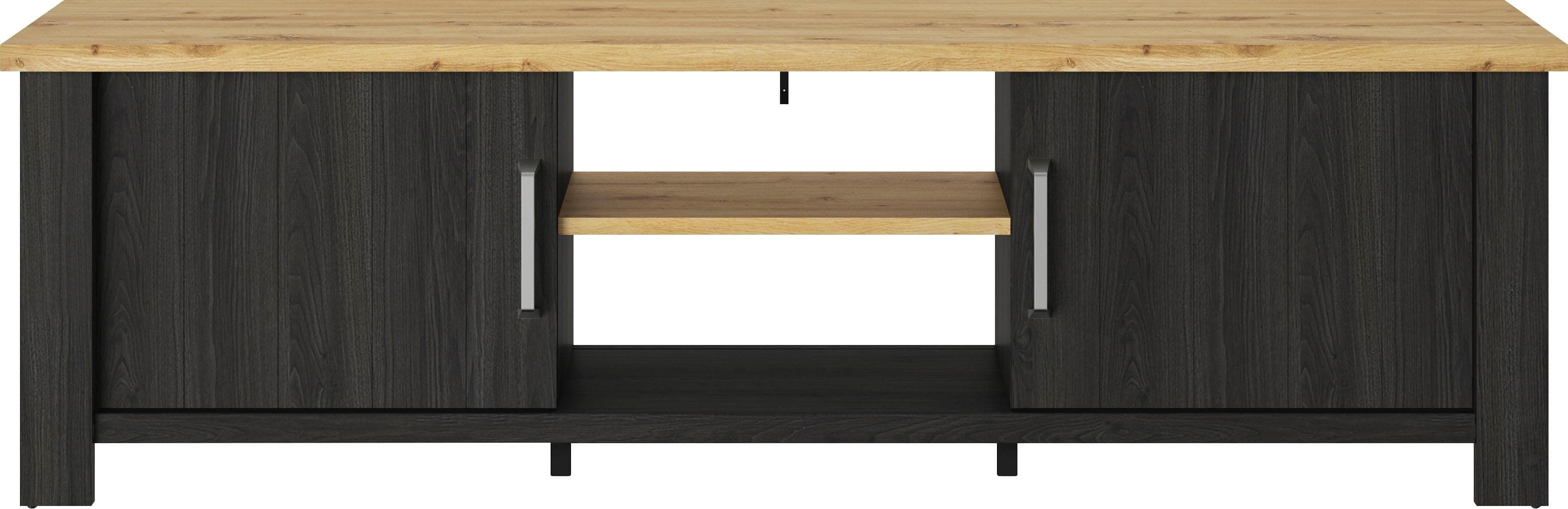 TV-Board GAMI Sequoia Schwarz Spanplatte Sideboard Industrial