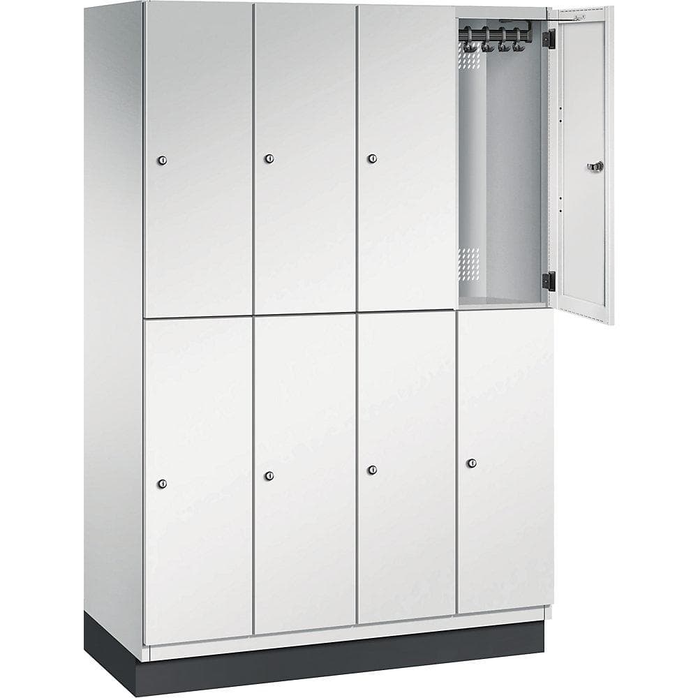 C+P Doppelstockspind Cambio 8 Fächer Stahl-Garderobenschrank