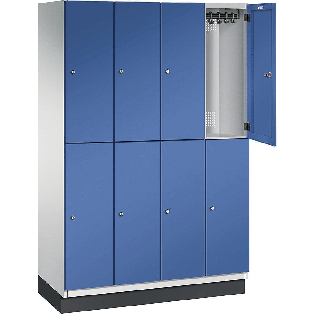 C+P Doppelstockspind Cambio 8 Fächer Stahl Enzianblau/Lichtgrau