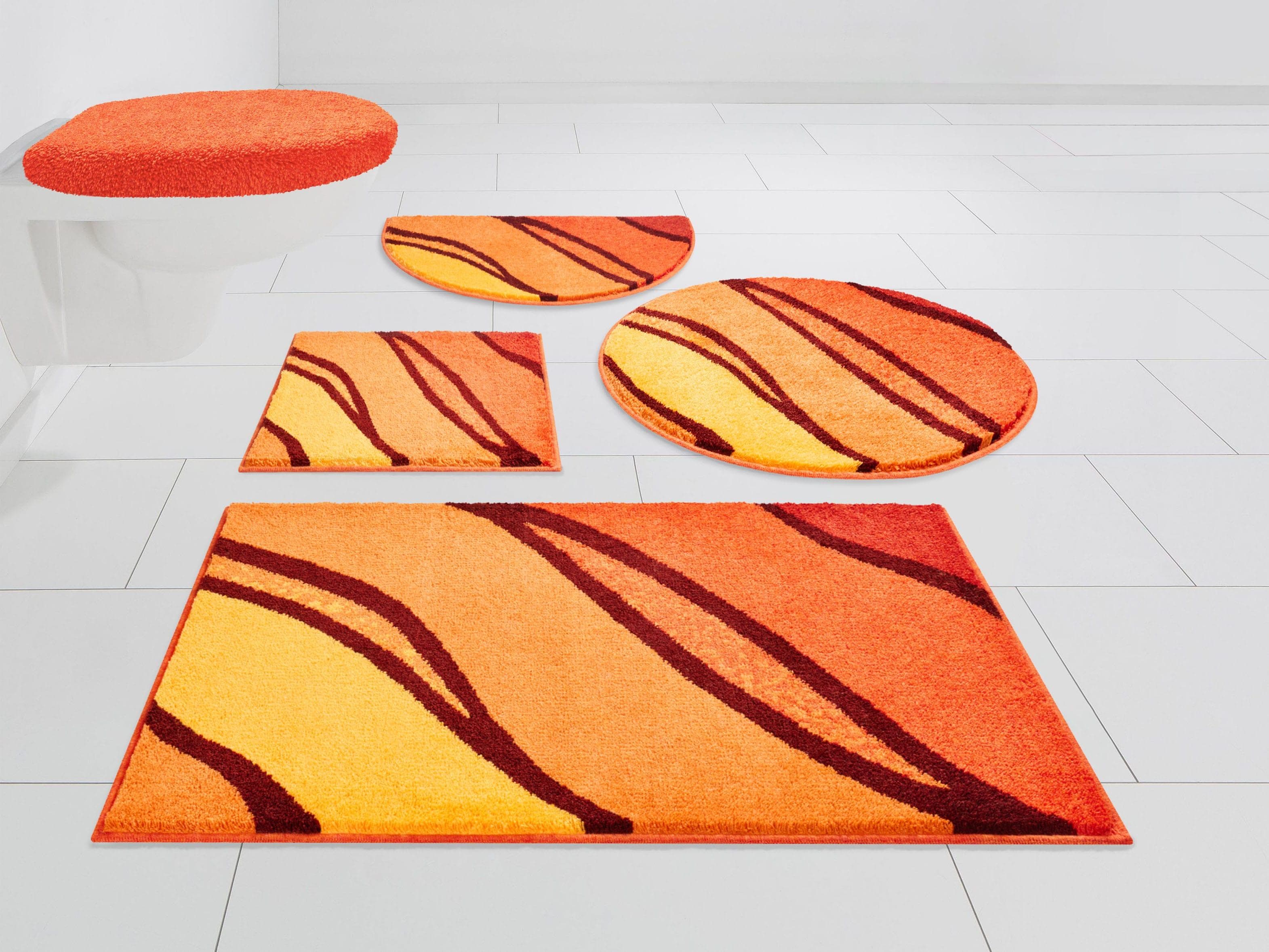 Grund Badmatte Belize Badvorleger Badezimmer Teppich Weich Orange