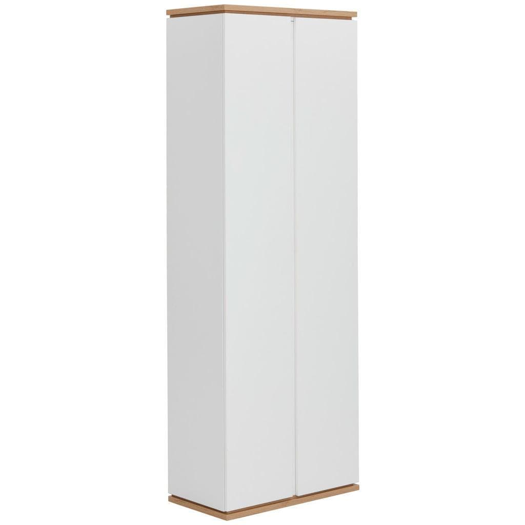 Xora Garderobenschrank Weiß Eiche Artisan Holzwerkstoff 5 Fächer