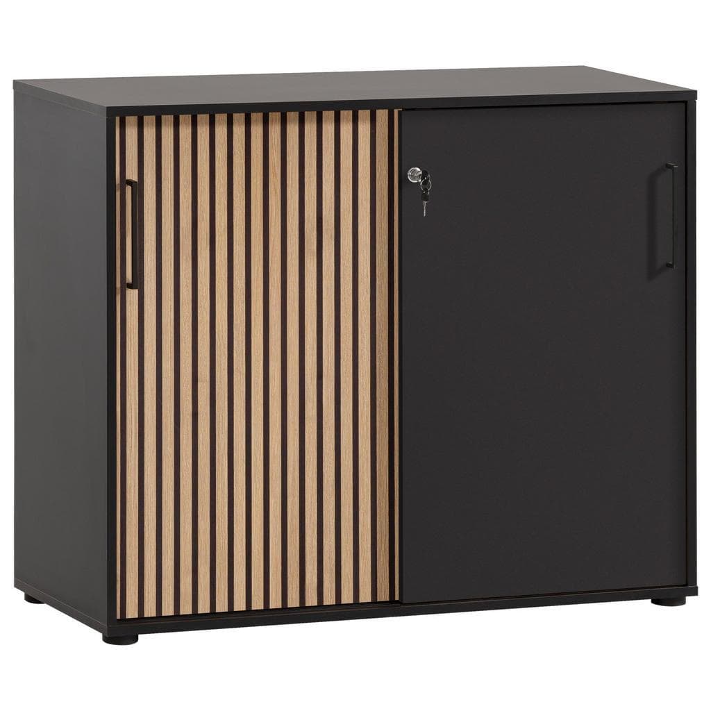 Akustik-Schriftdruck Schiebetürenschrank mit Schloss & Metallbeschlägen