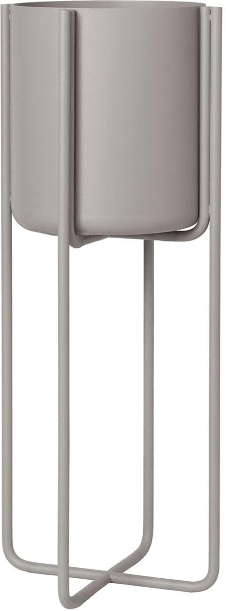 Übertopf BLOMUS Pflanzgefäß mit Gestell -KENA- Mourning Dove grau