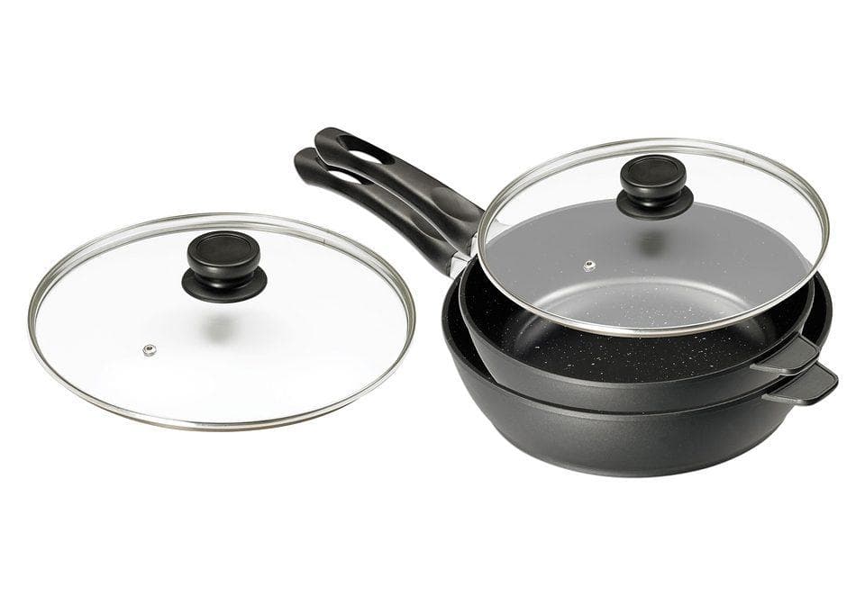 KING Pfannen-Set 2-tlg. Schwarz/Silber Keramik Antihaft