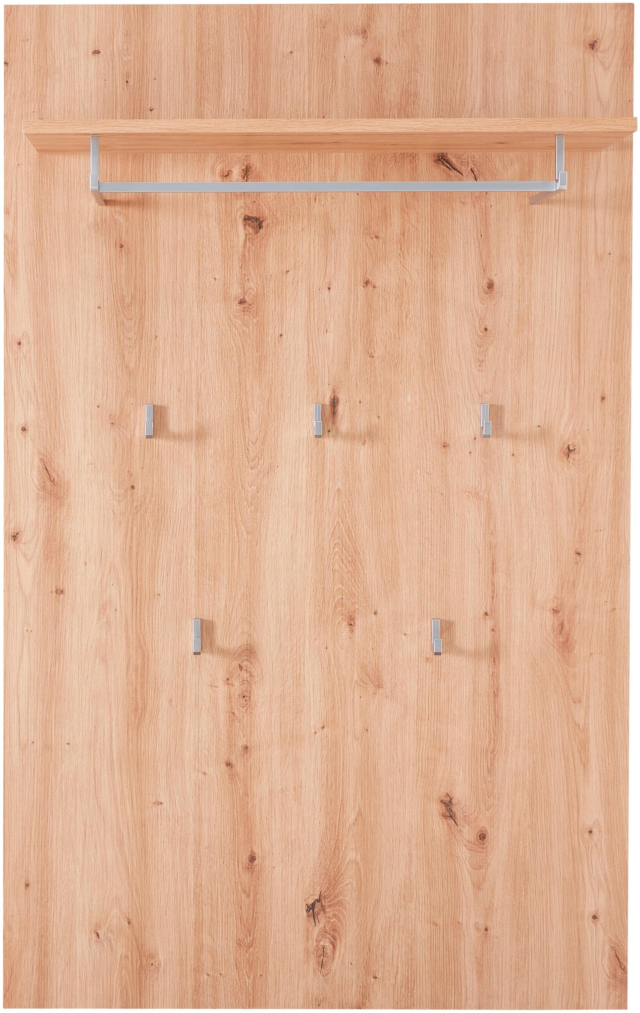 Innostyle Garderobenpaneel Braun Artisan Eiche mit Kleiderstange und 5 Haken