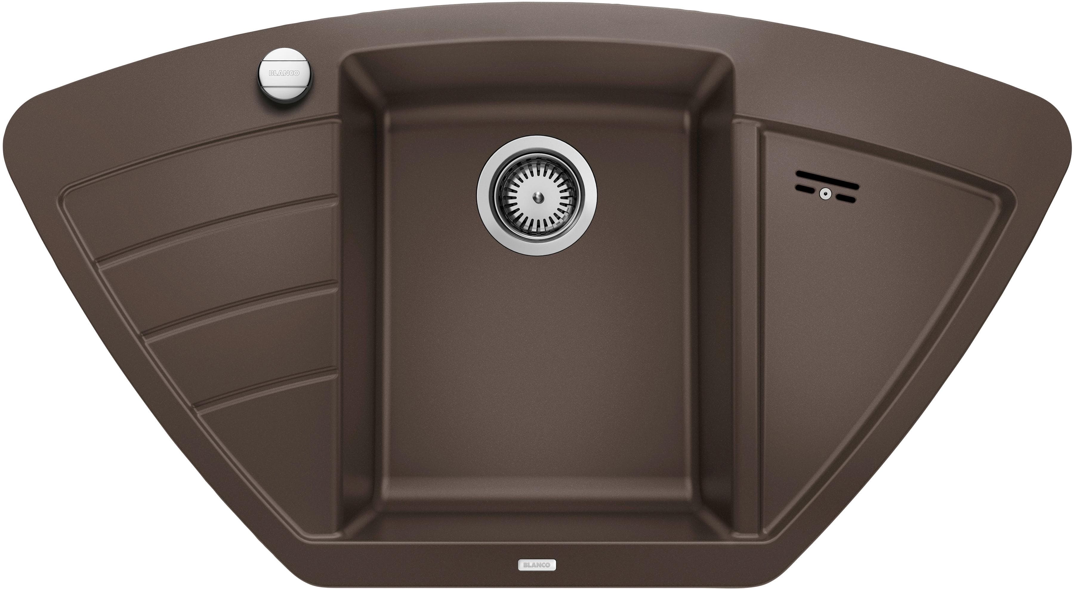 Moderne Küchenspüle aus Verbundwerkstoff in Braun (cafe)