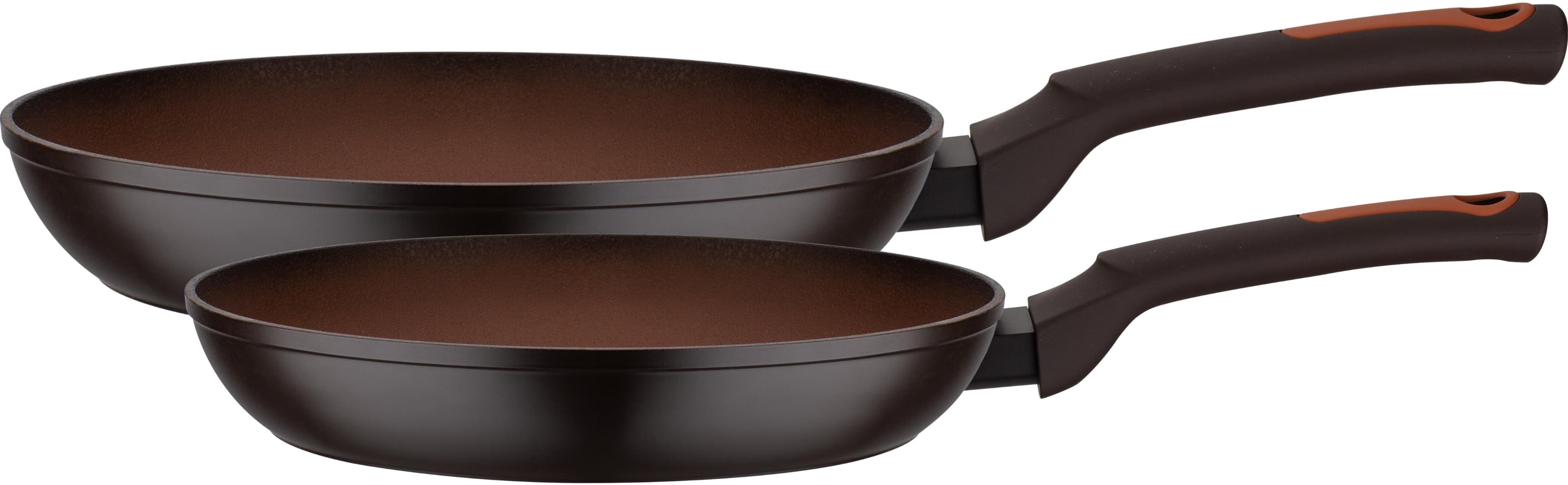 Pfannen-Set GSW Terra Orange Schwarz Terrakotta 28cm Induktion