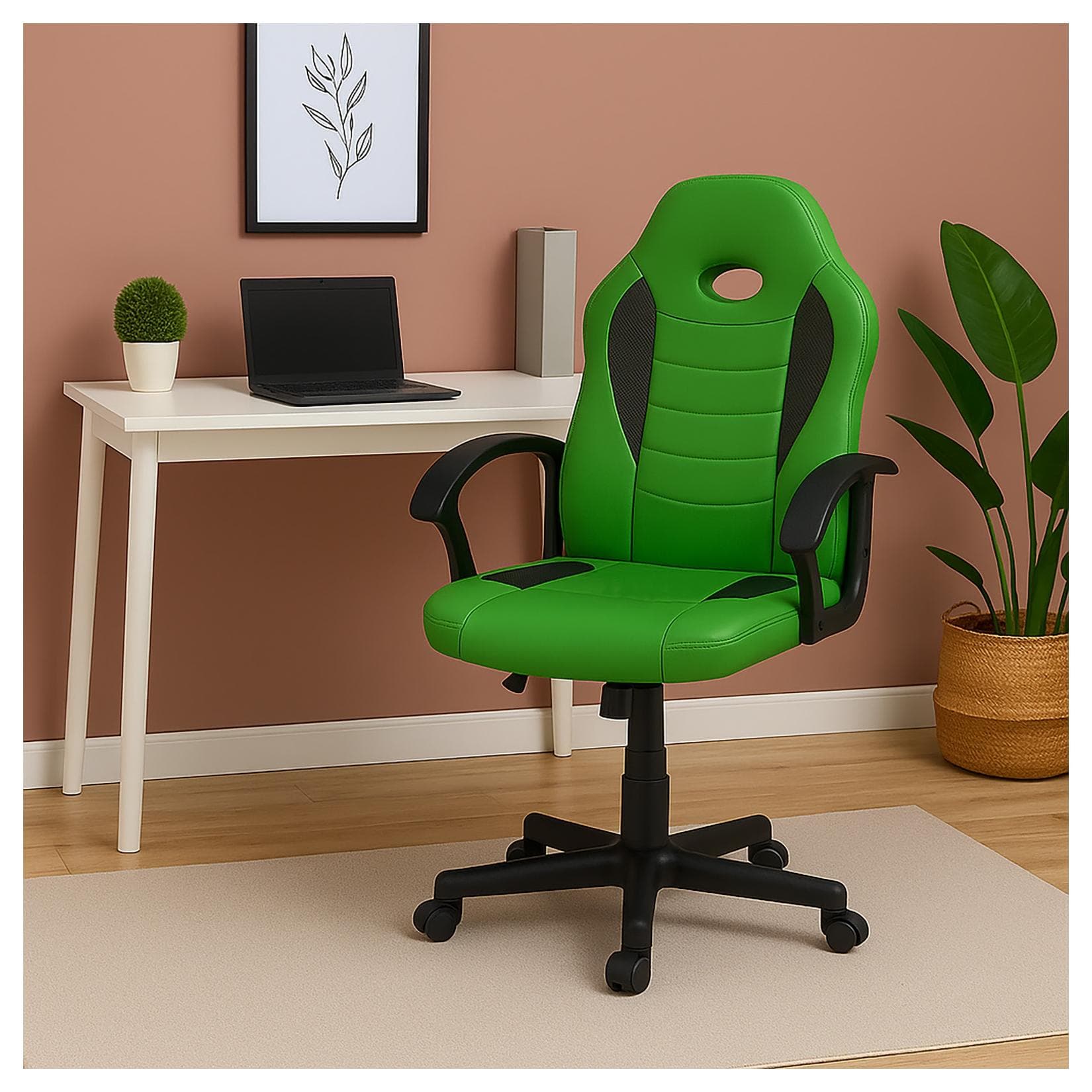 HTI-Living Schreibtischstuhl Grün Höhenverstellbar