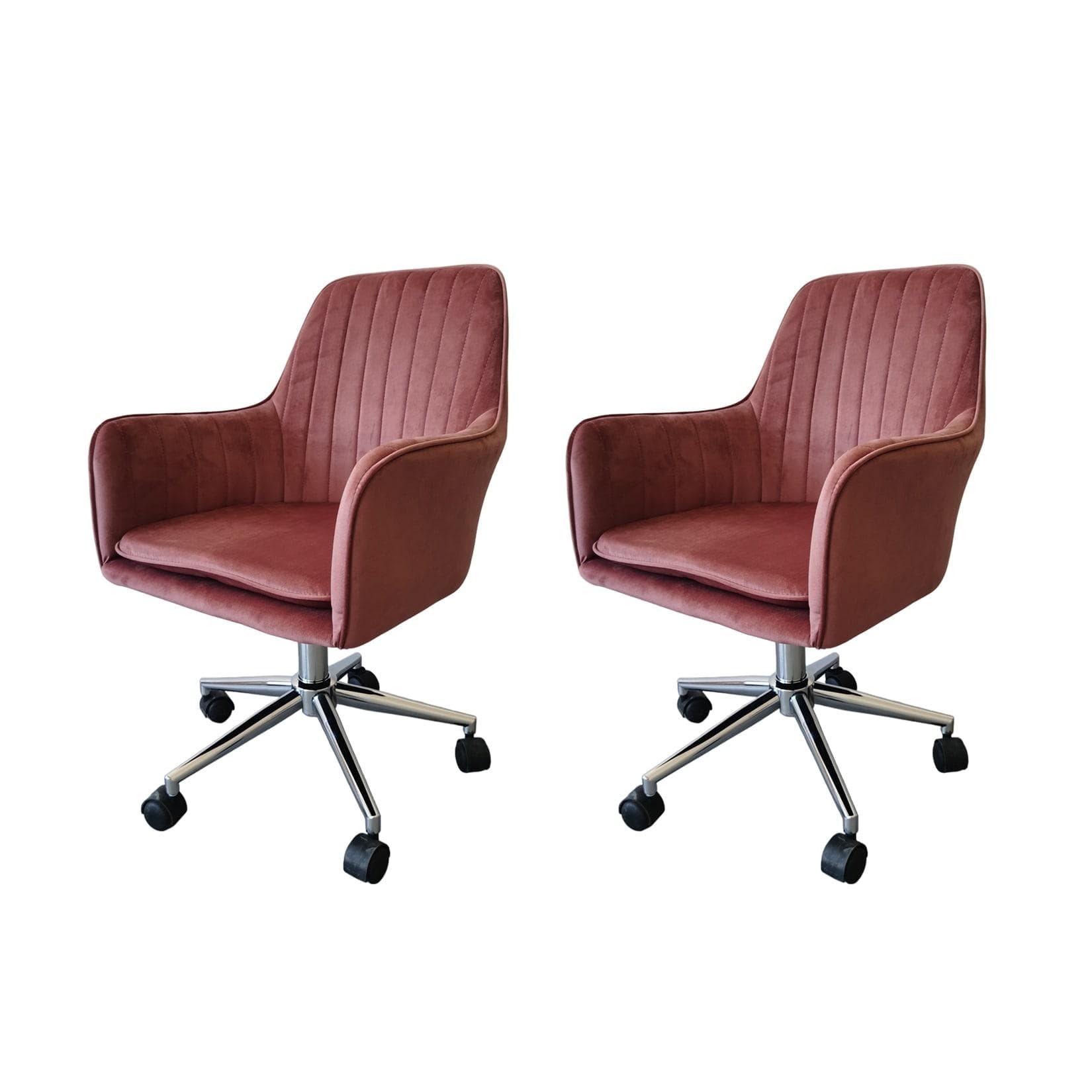 HTI-Living Drehstuhl Set 2er Mauve Polster