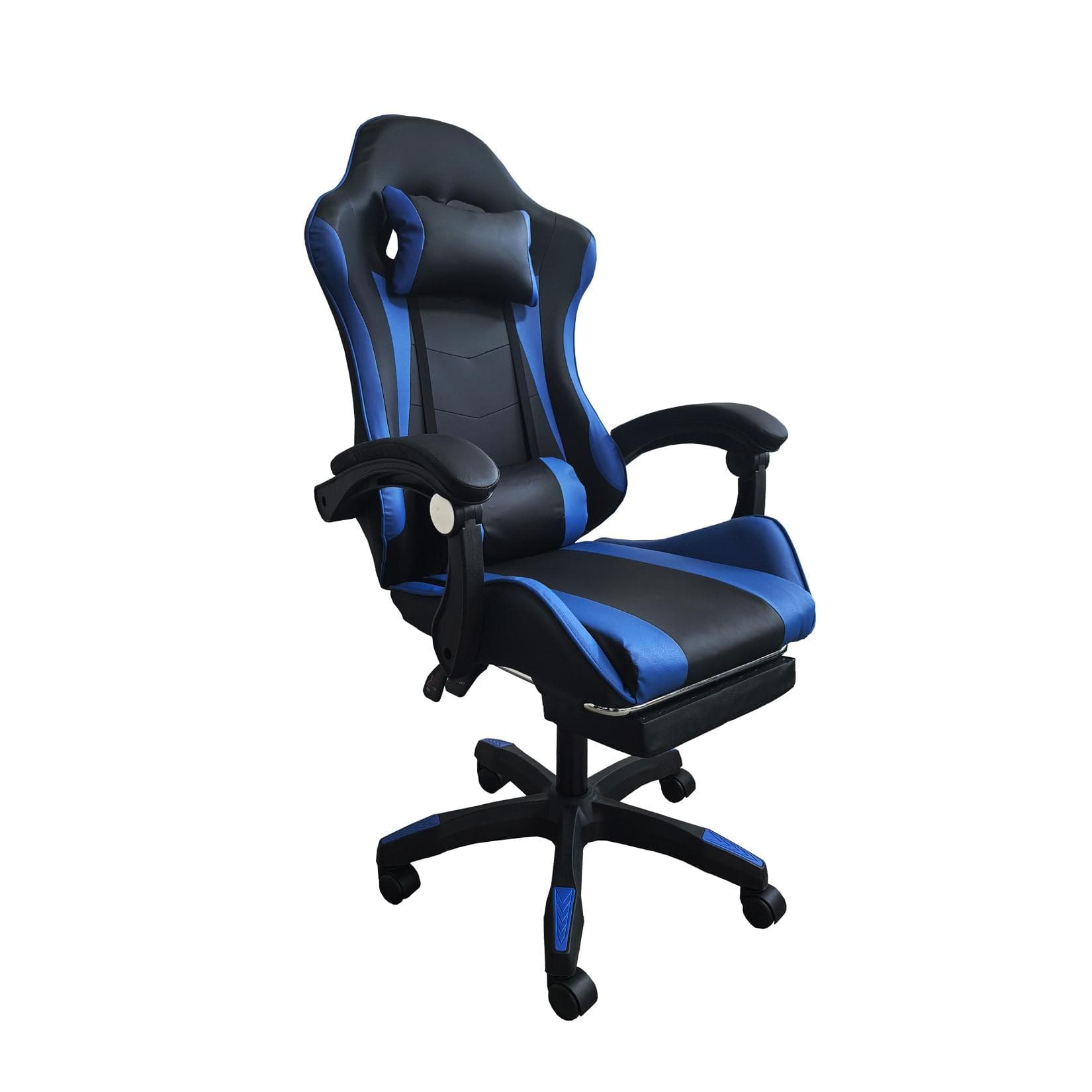 HTI-Living Schreibtischstuhl Krit Relax Schwarz-Blau mit Fußstütze