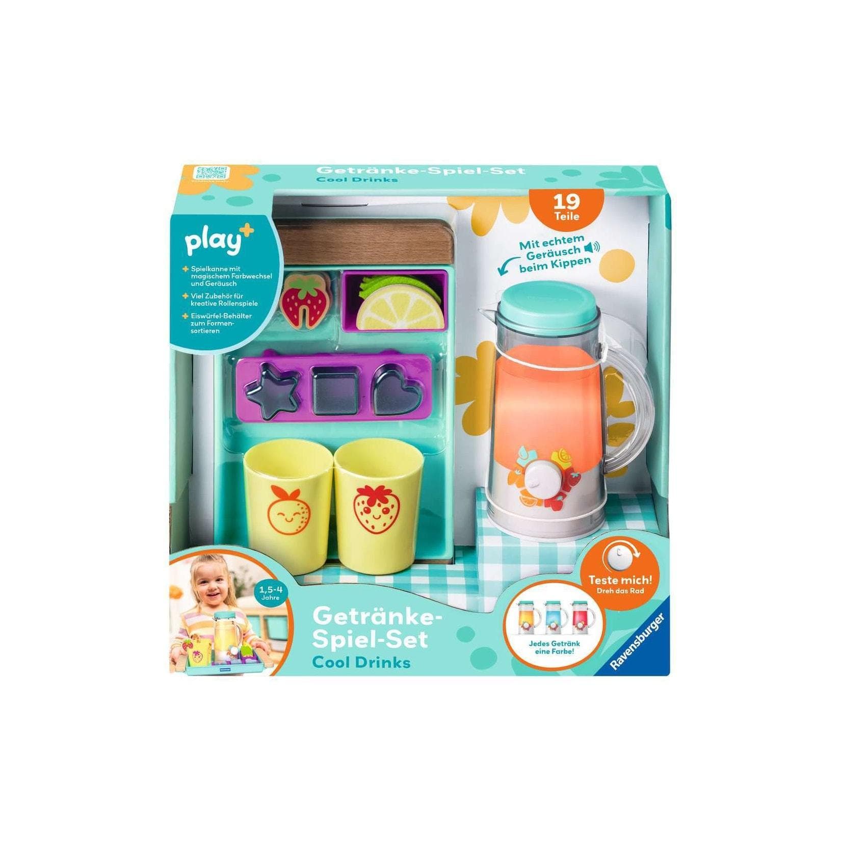 Ravensburger Spielwelt Küche Play+ Getränke-Spiel-Set Cool Drinks Bunt
