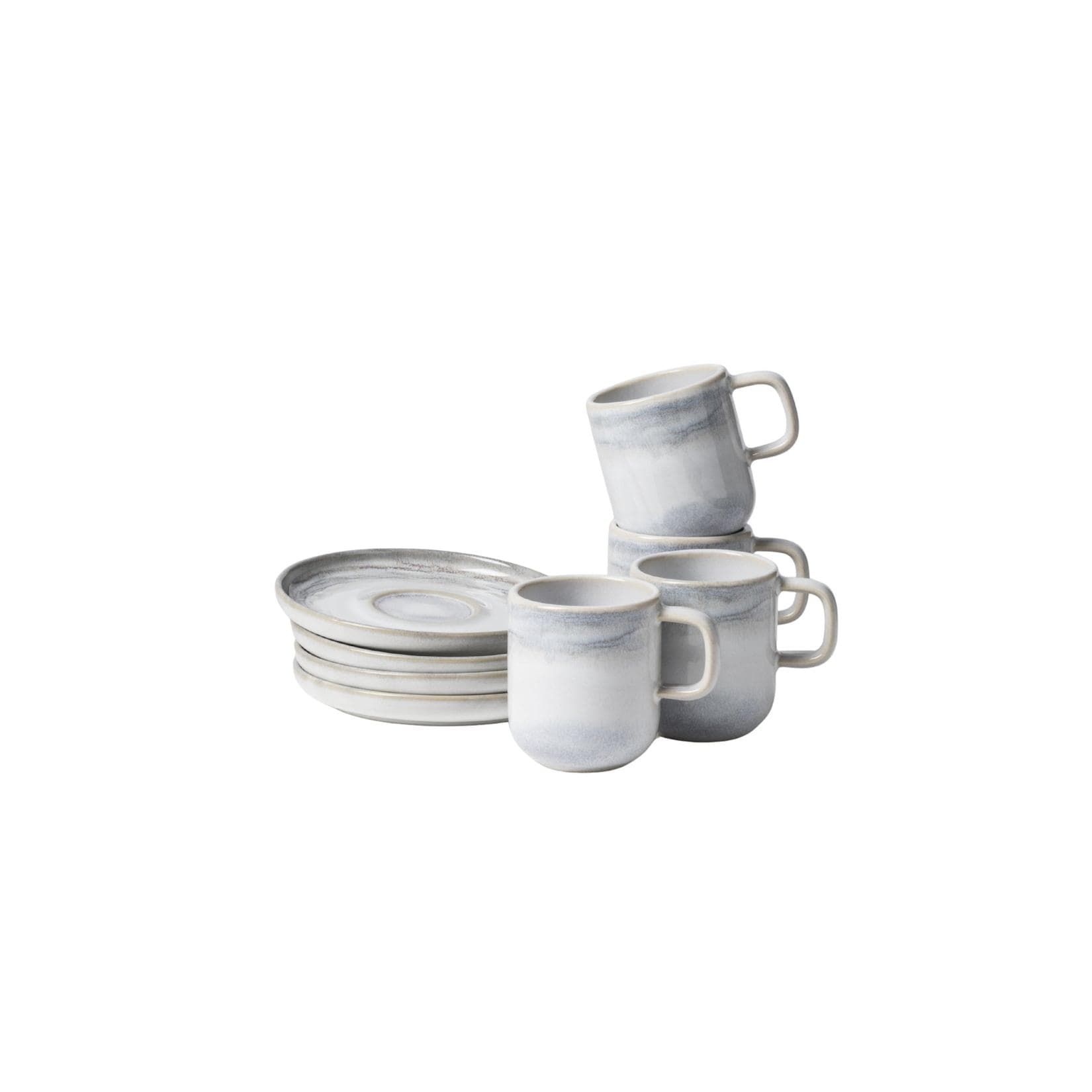 Espressotasse GIPFELSTÜCK Tiefer See Grau/Weiß Scandi-Style