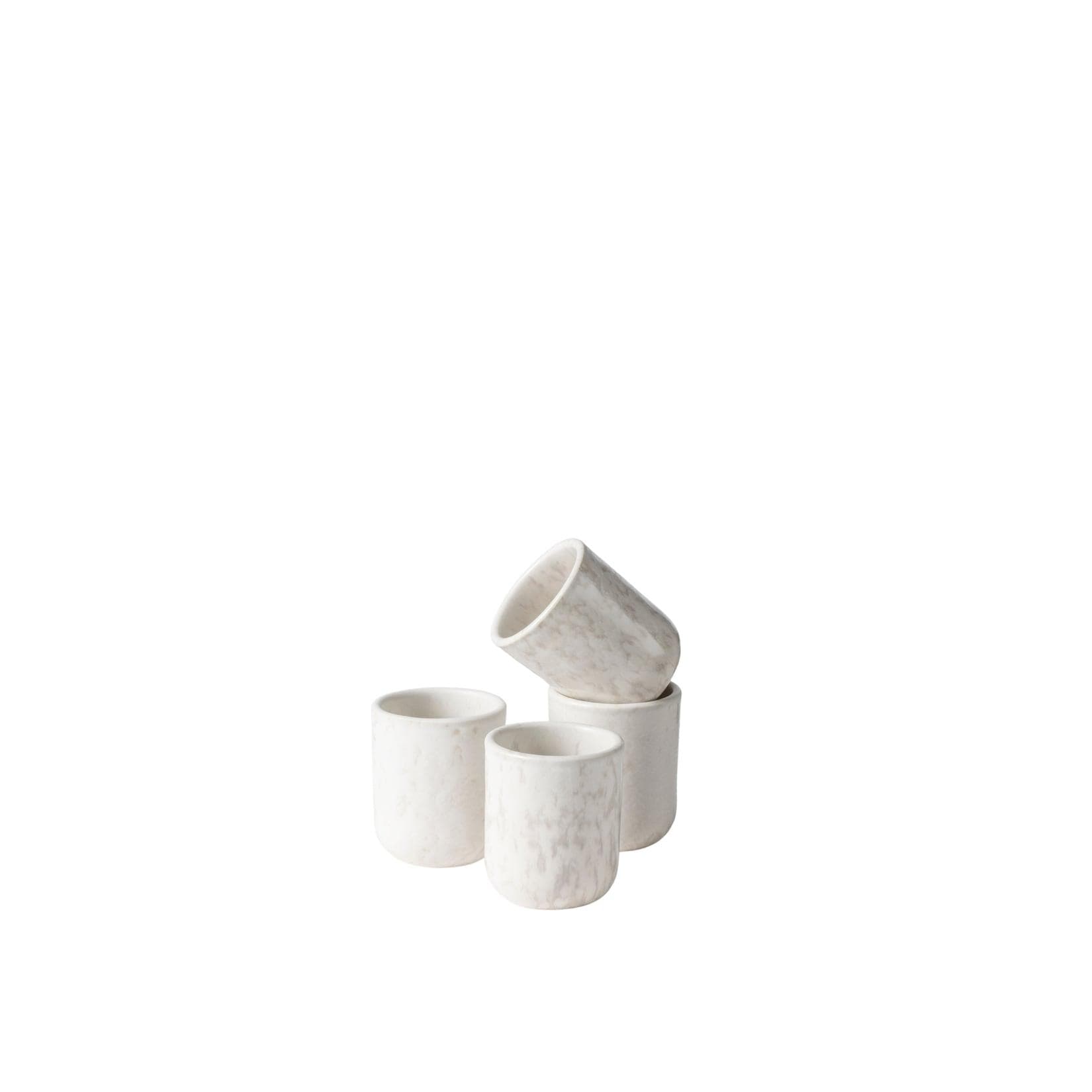Espressotasse Alpenwiese - Steinzeug, beige, creme, rosa, weiß