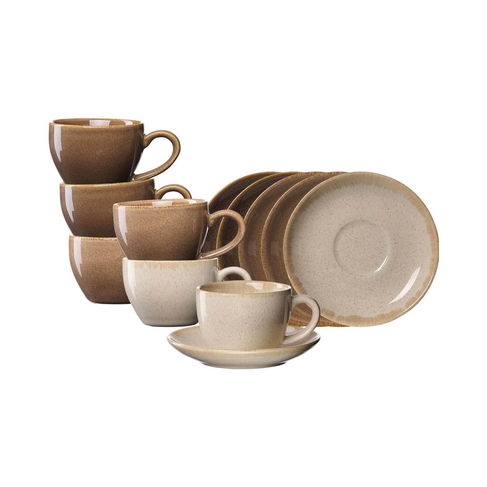 Ritzenhoff & Breker Espressotassen Sahara 100 ml 6er Set mit Untertassen