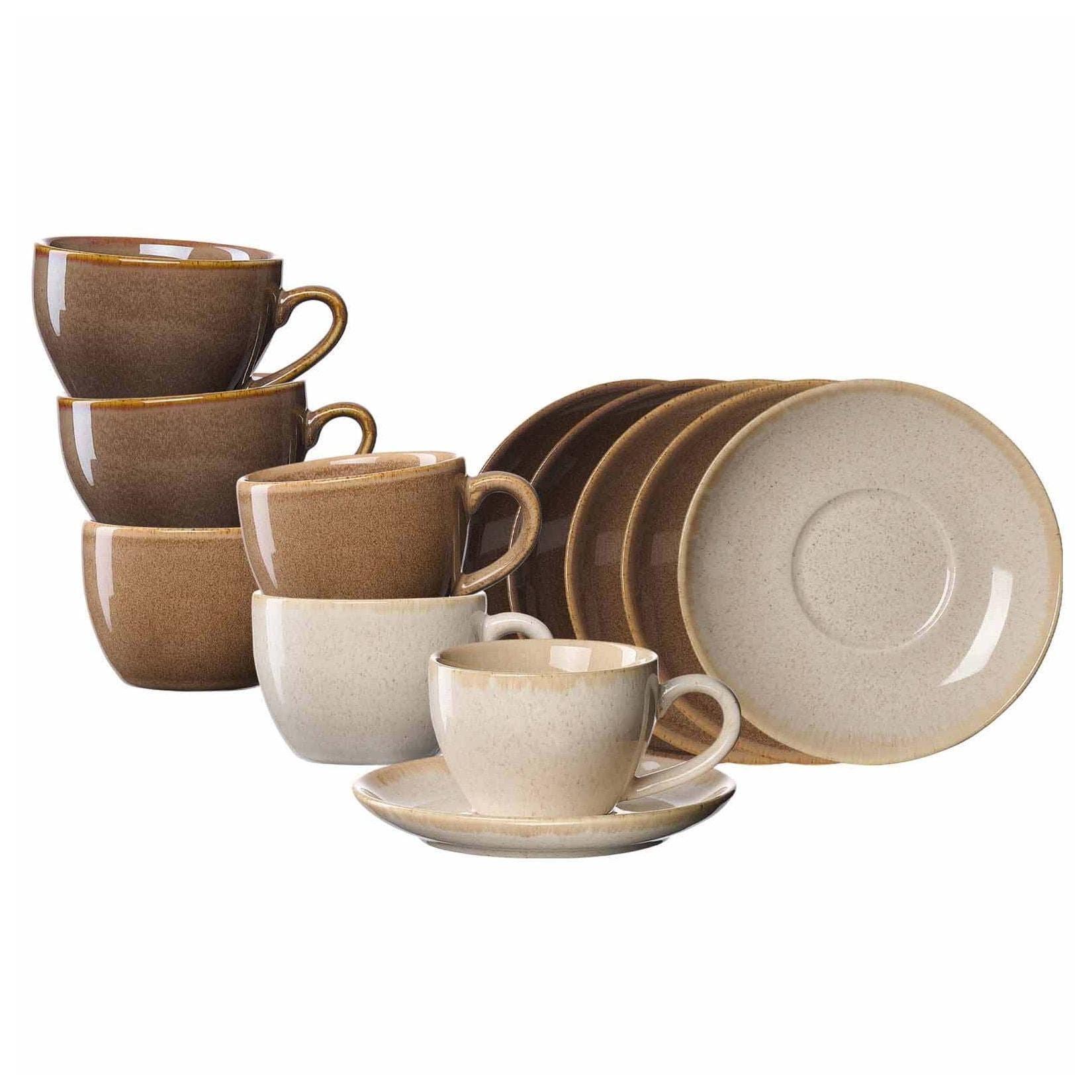 Ritzenhoff & Breker Sahara Kaffeetassen 230 ml 6er Set mit Untertassen