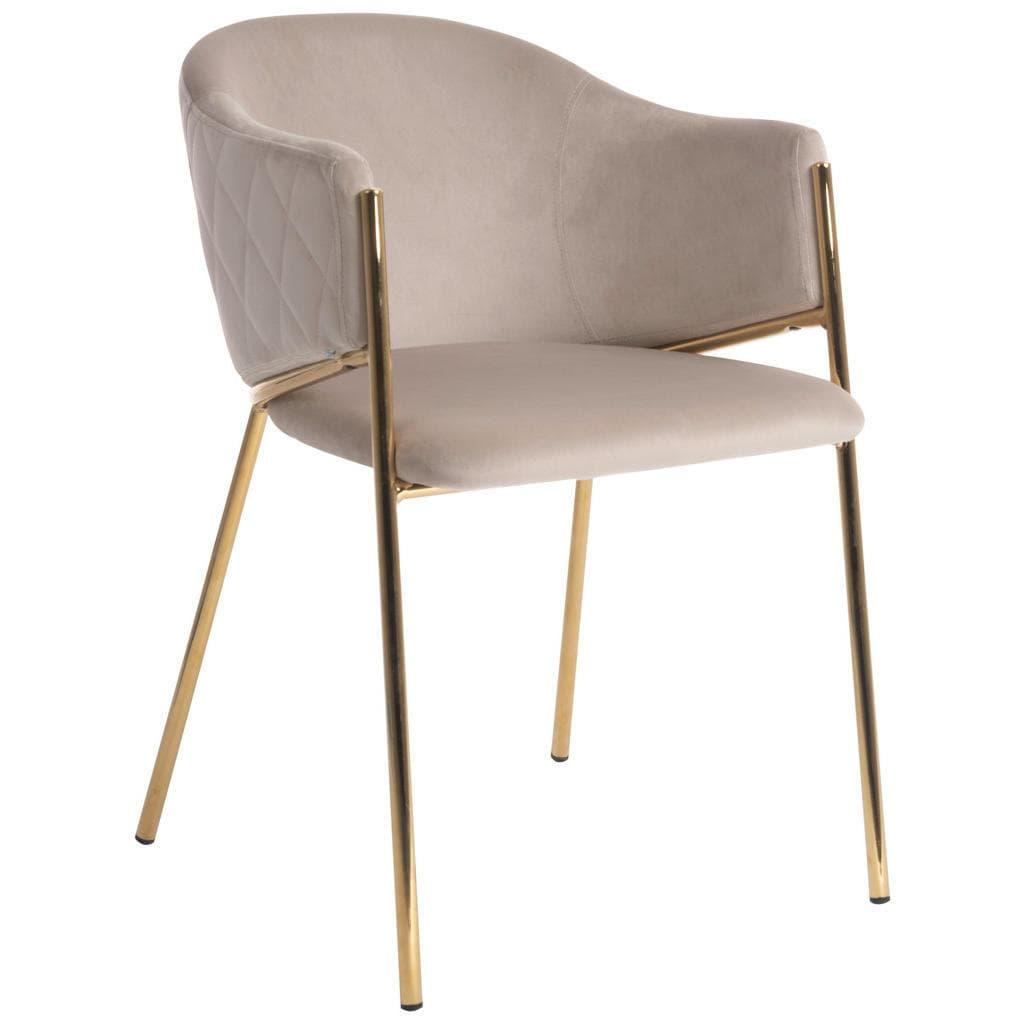 Ambia Home Armlehnstuhl Beige Gold Esszimmerstuhl