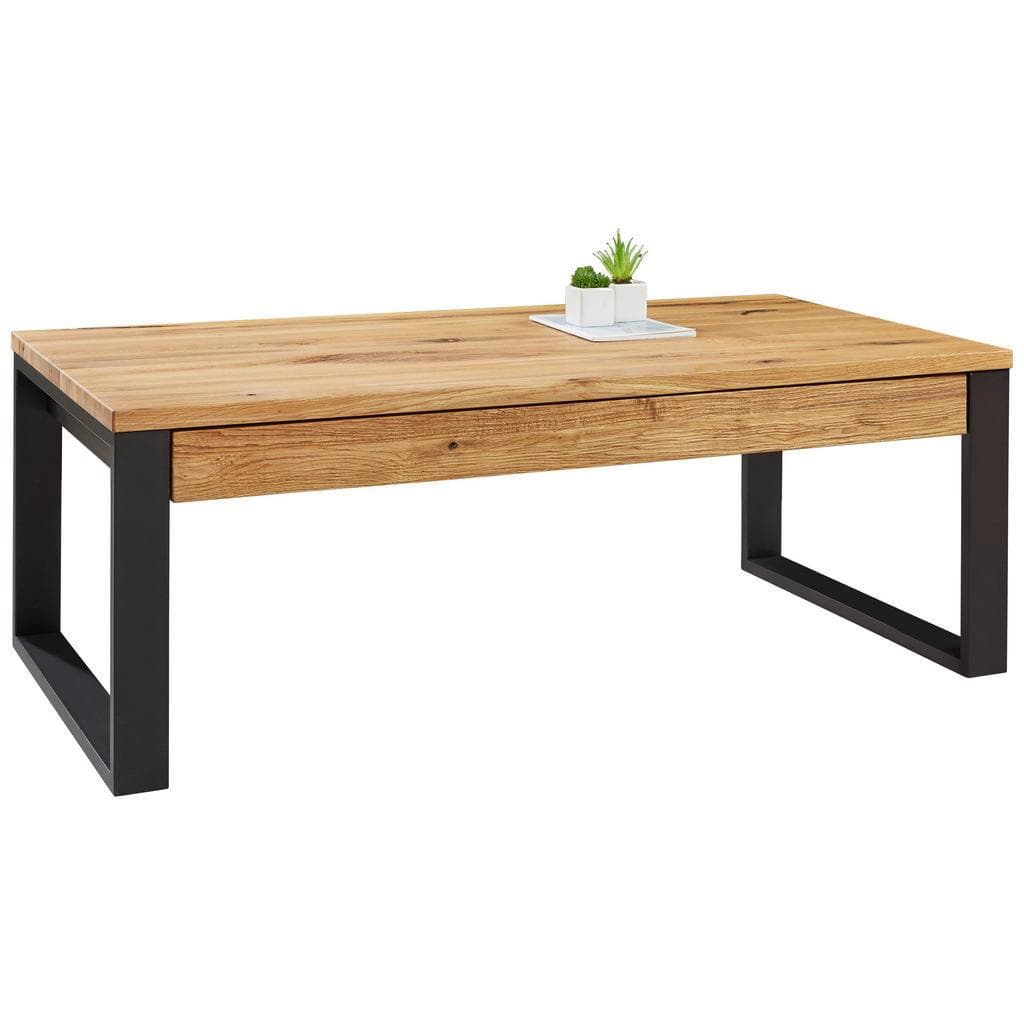Novel Couchtisch Schwarz Eiche Massiv