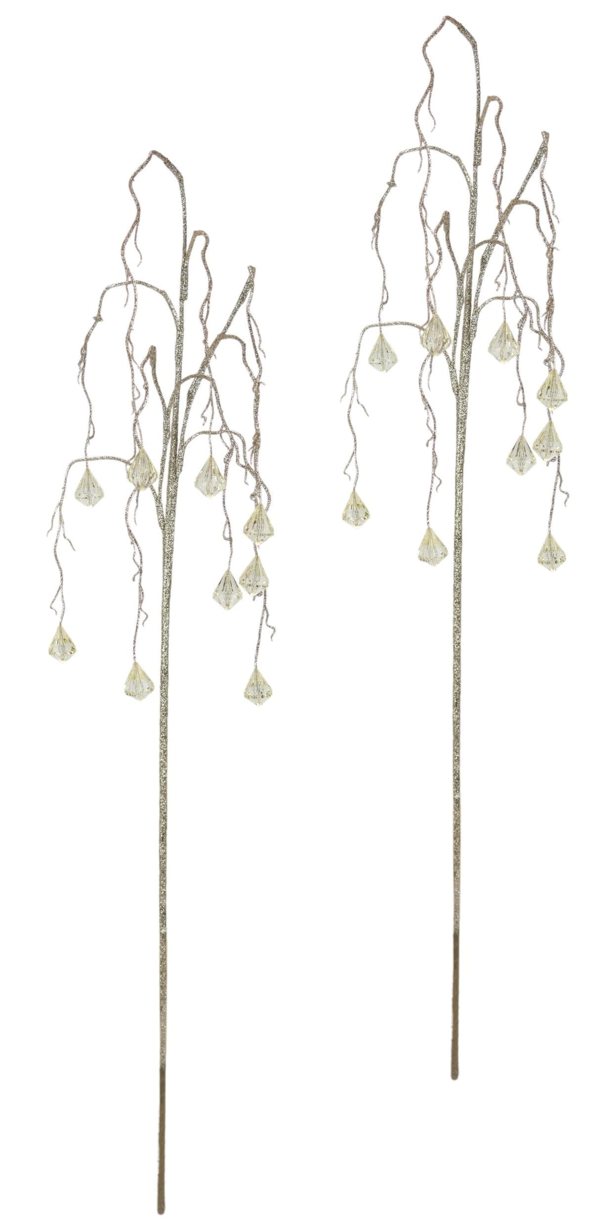 Kunstzweig I.GE.A. Dekozweig Champagner 2er Set 70cm Acryl Steine