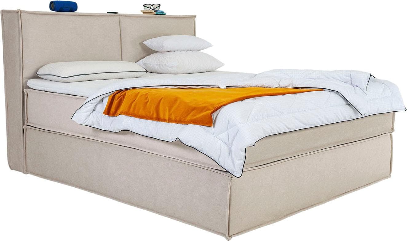 Home Affaire Boxspringbett Sophielle Beige Taschen-Federkernmatratze
