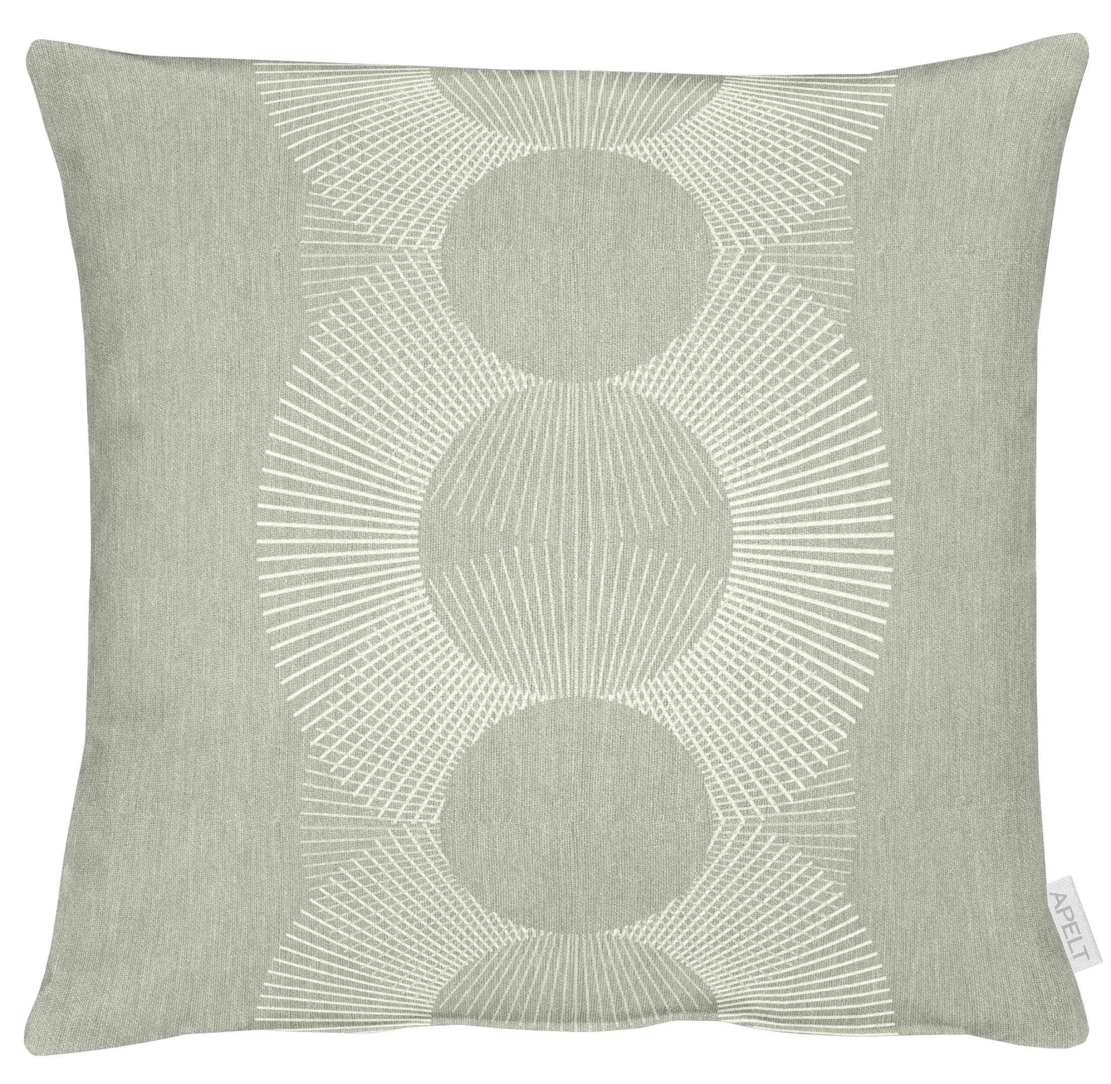 Dekokissen APELT 5232 Beige/Grau Jacquard Kreismuster 48x48 cm