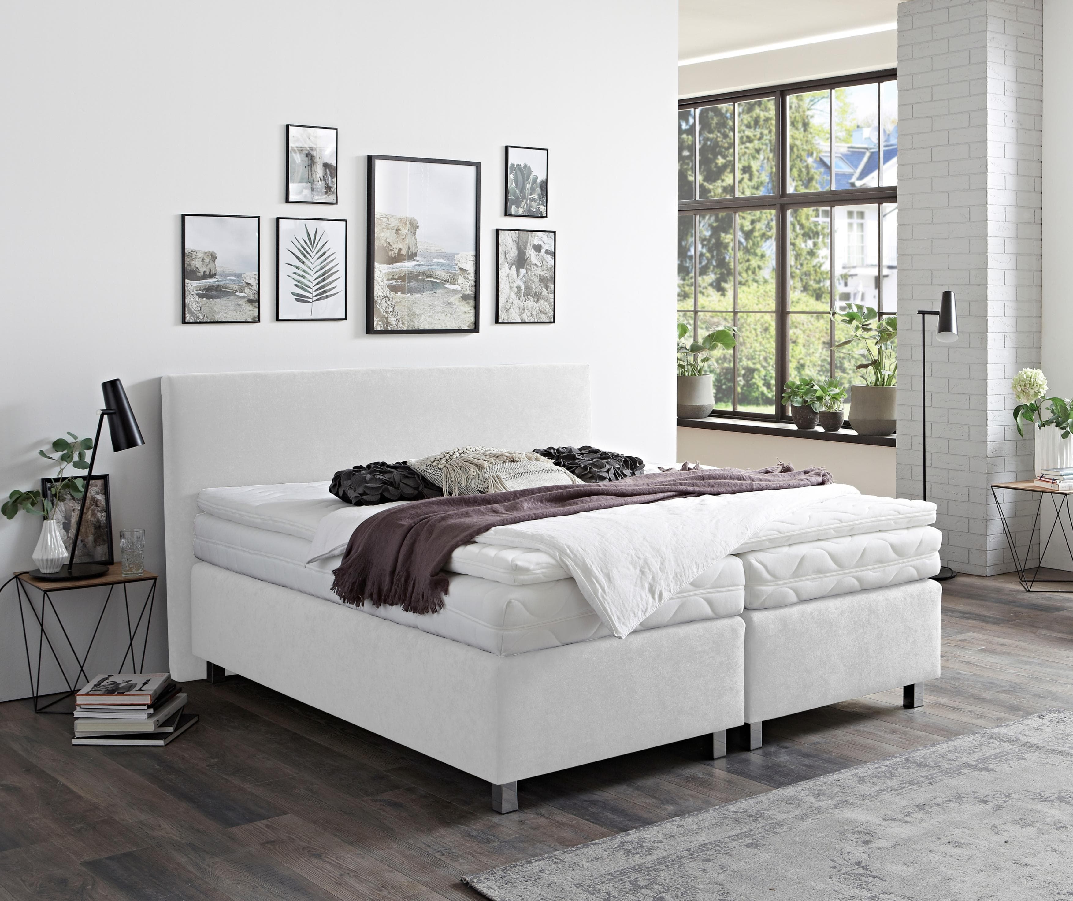 Westfalia Schlafkomfort Boxspringbett Florenz 5-Zonen-Taschen-Federkernmatratze