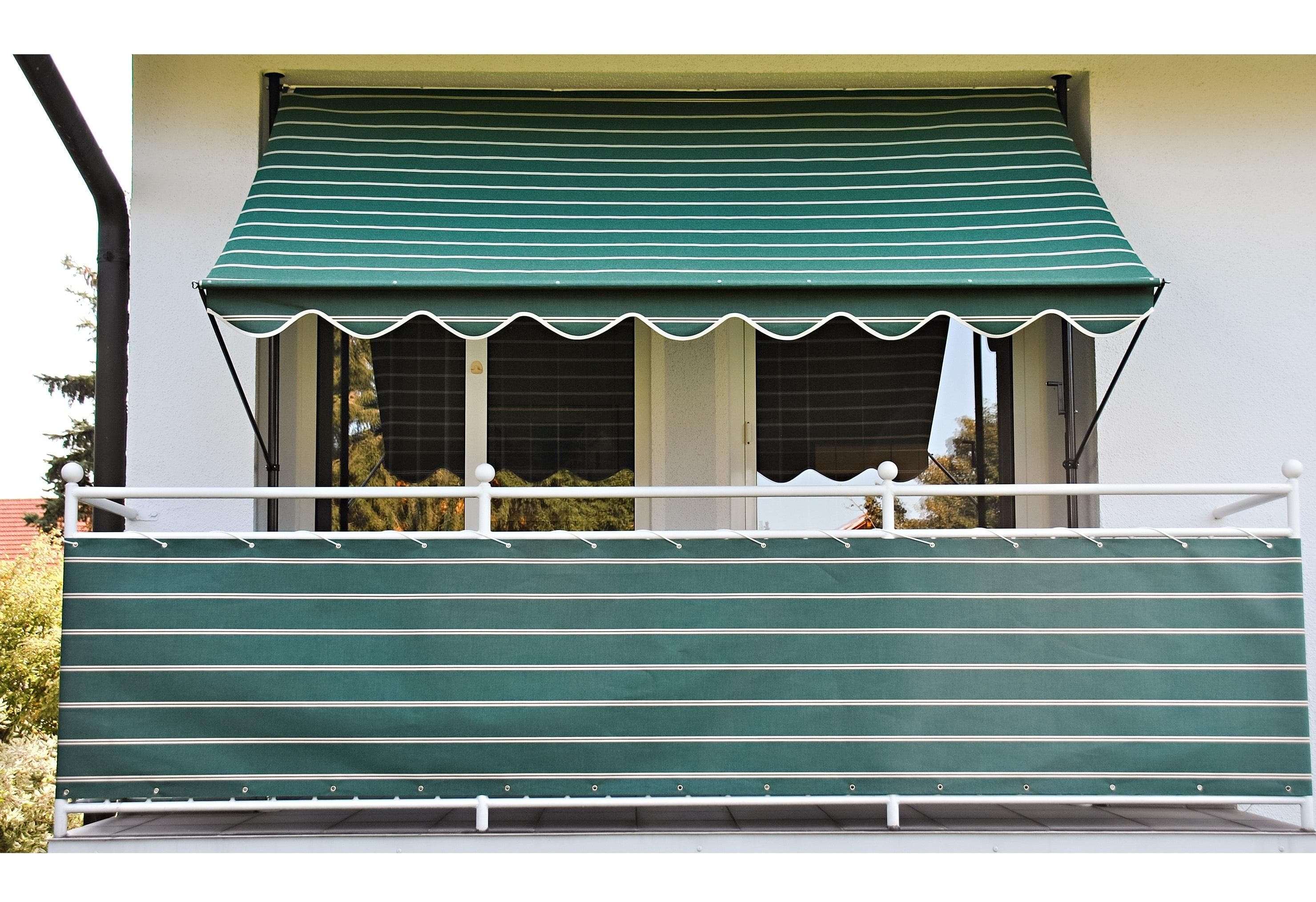 Angerer Freizeitmöbel Klemmmarkise 150 cm Grün-Weiß Modern