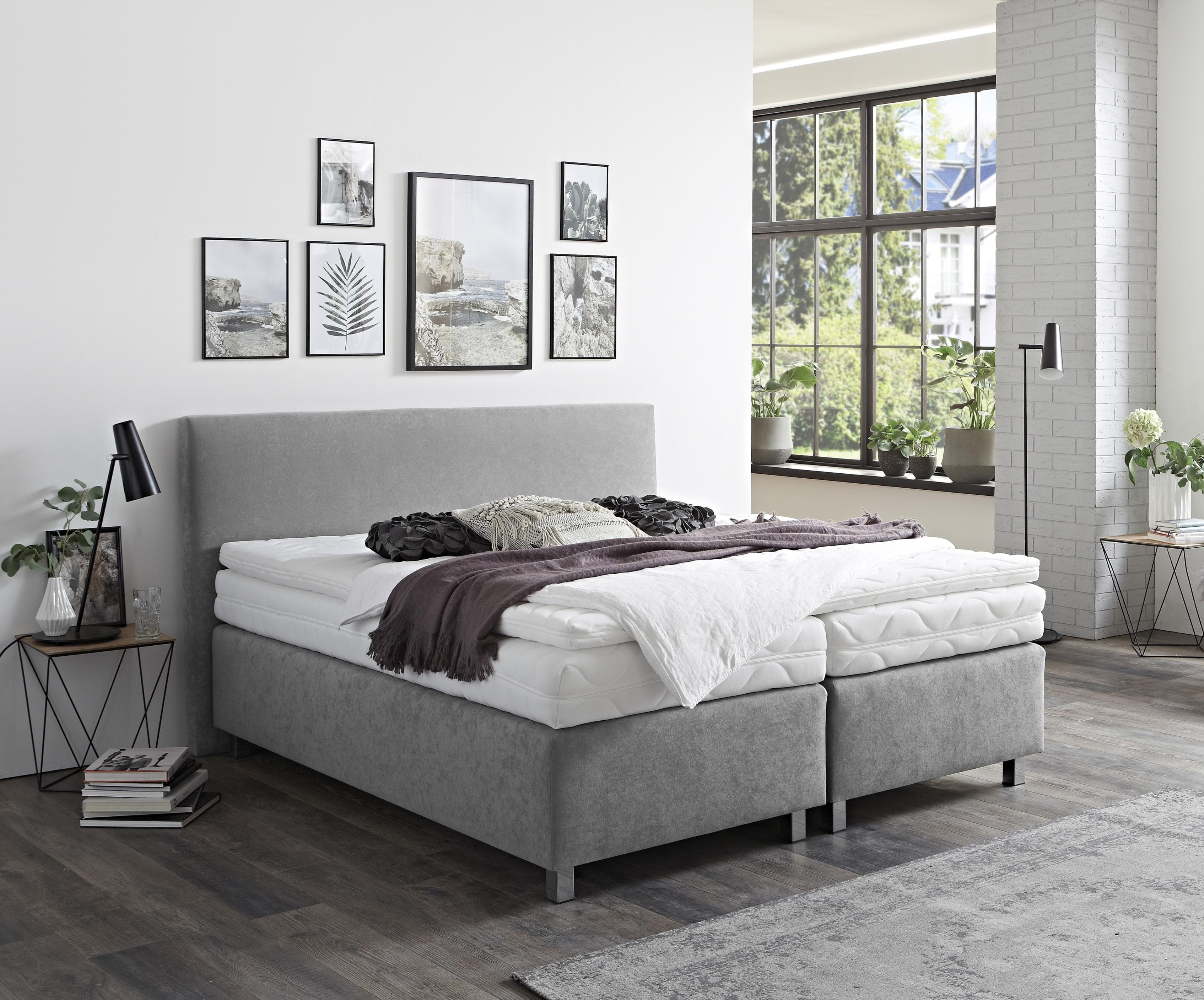 Westfalia Schlafkomfort Boxspringbett Florenz 7-Zonen-Kaltschaummatratze