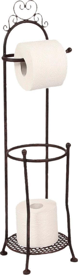 Ambiente Haus Metall Toilettenpapierhalter mit Verzierungen