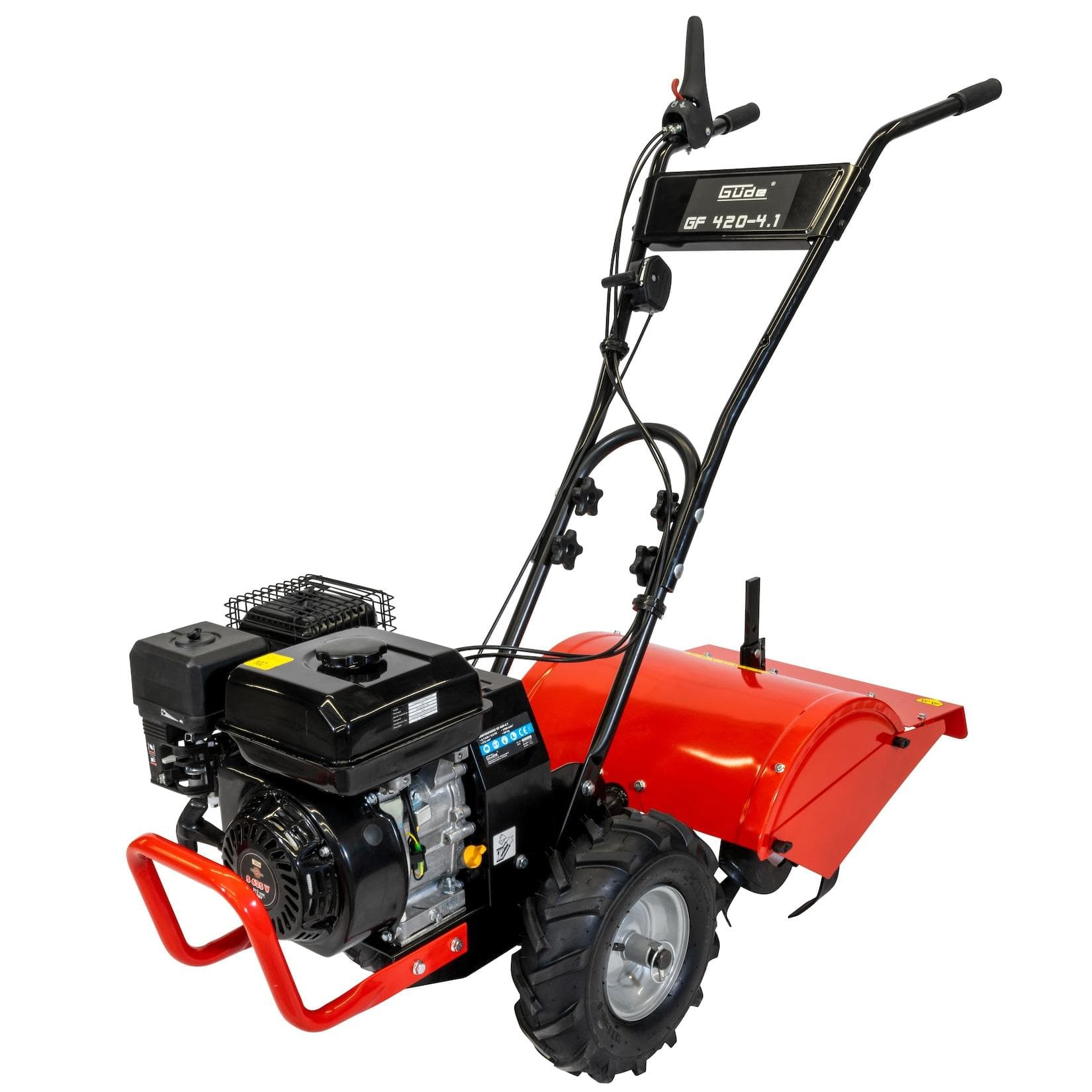Güde Benzinmotorhacke Gartenfräse GF 420-4.1 mit Leistungsstarkem Motor und Höhenverstellbarem Handgriff