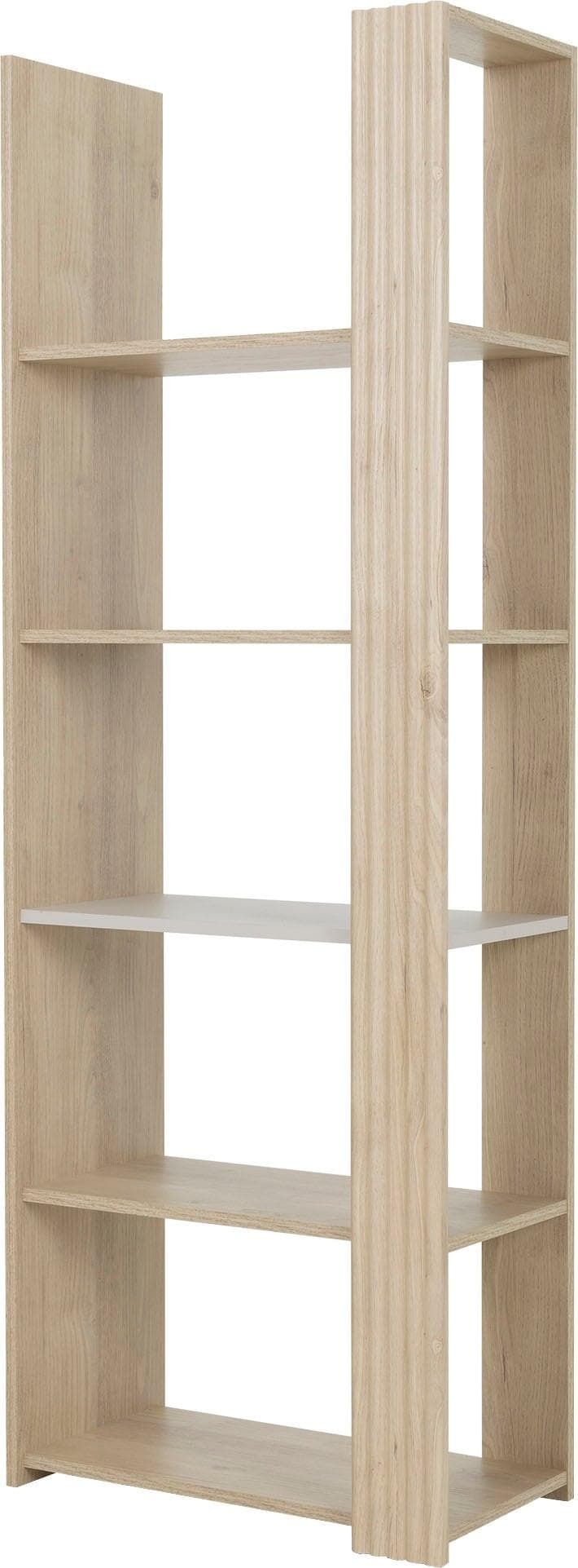 Bücherregal GAMI Straw Beige Spanplatte Regal Bücherregal mit 5 Regalböden