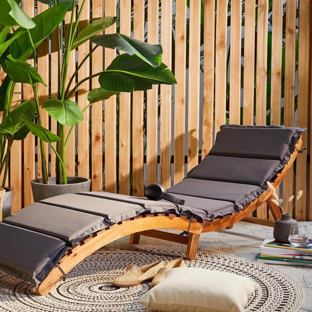 Ambia Garden Gartenliege Akazie Dunkelgrau