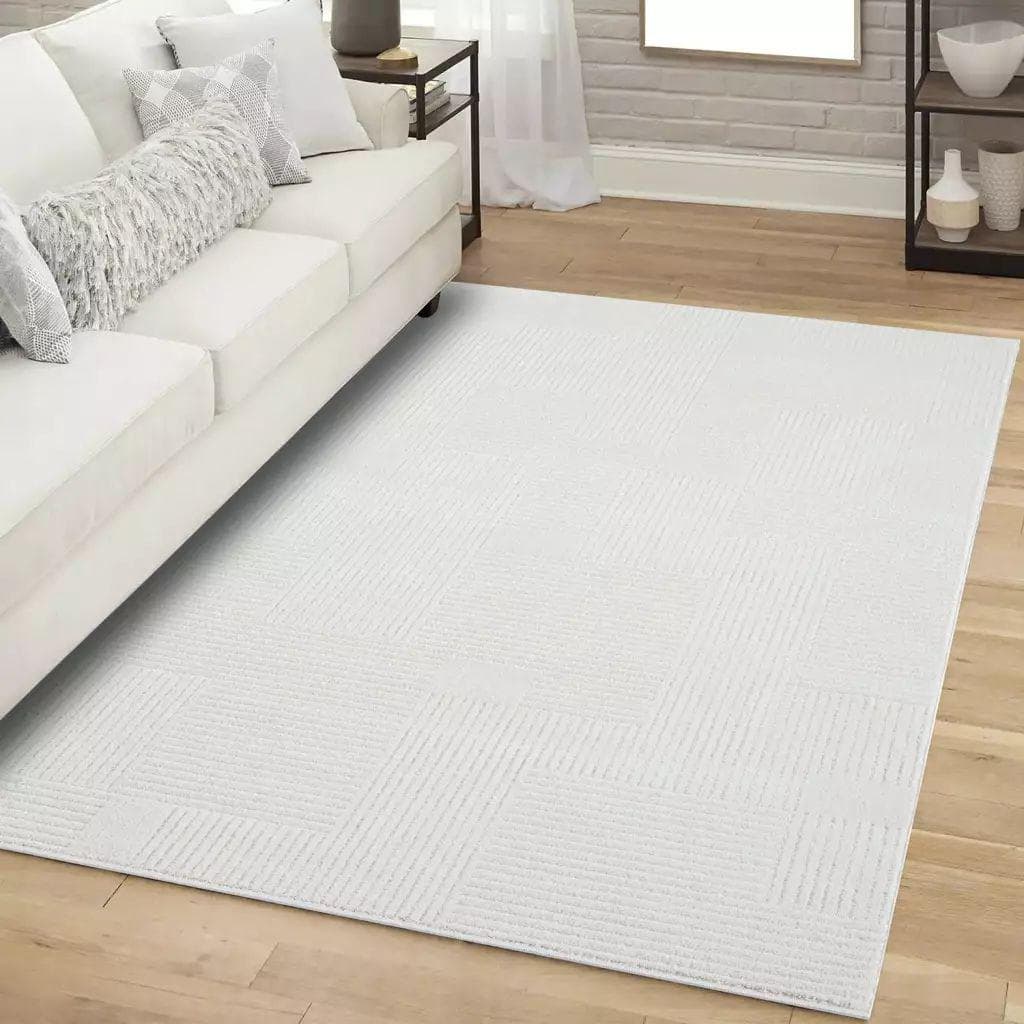 CARPET CITY Teppich FLAIR177 Beige Kurzflor Skandi-Stil