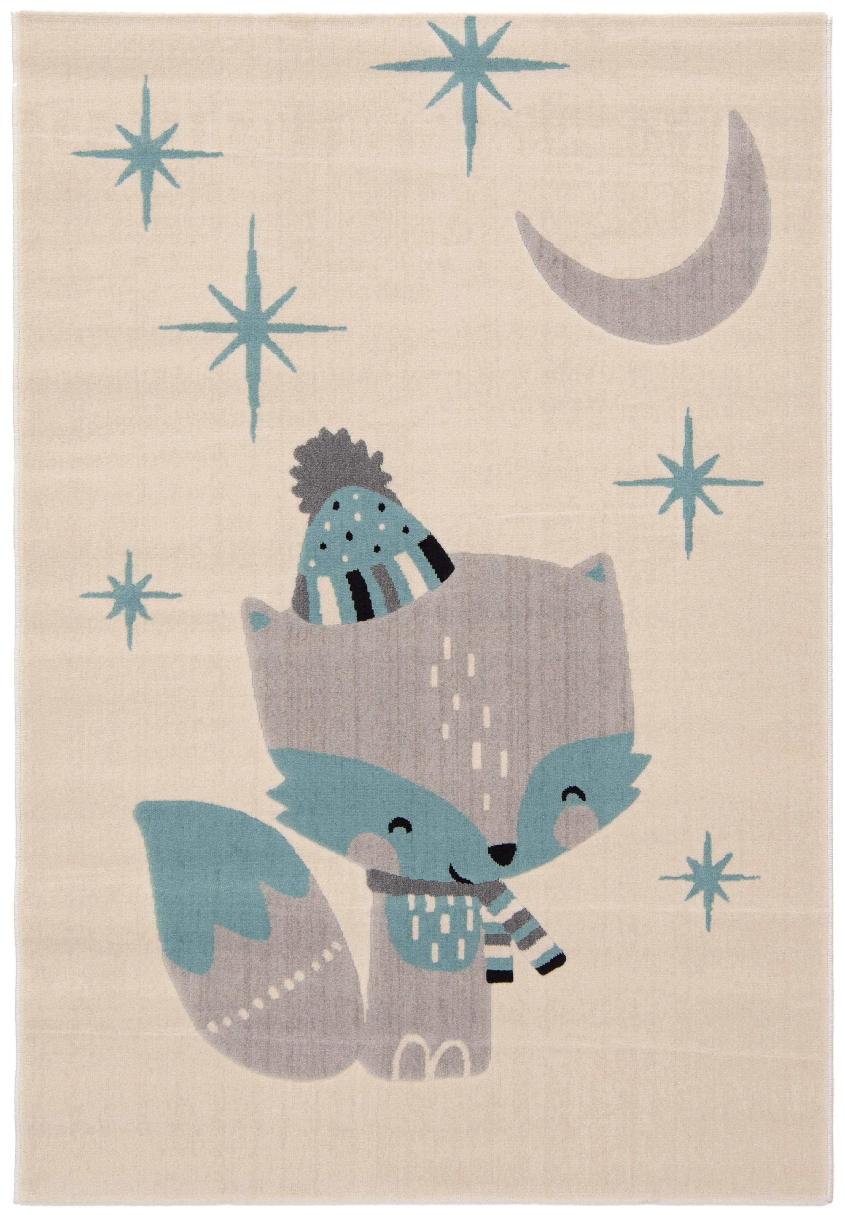Kinderteppich COCOON Sternenfuchs Beige/Blau/Hellgrau Polypropylen