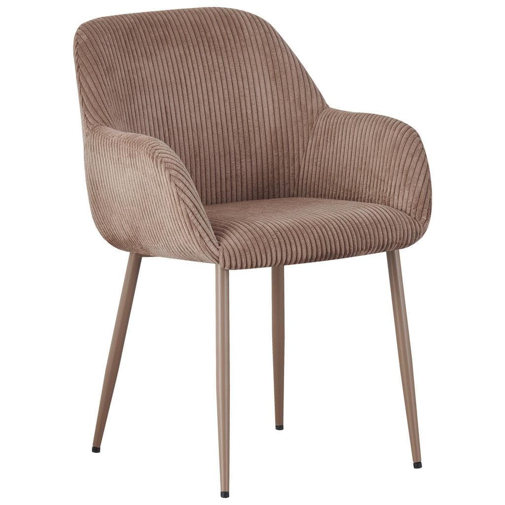 Xora Armlehnstuhl Taupe Metall Textil Esszimmerstuhl