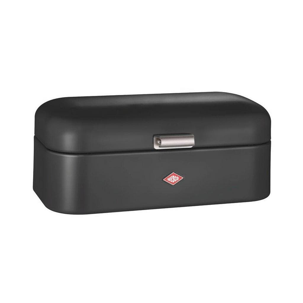 WESCO Brotkasten Grandy Brotdose Schwarz Metallscharniere