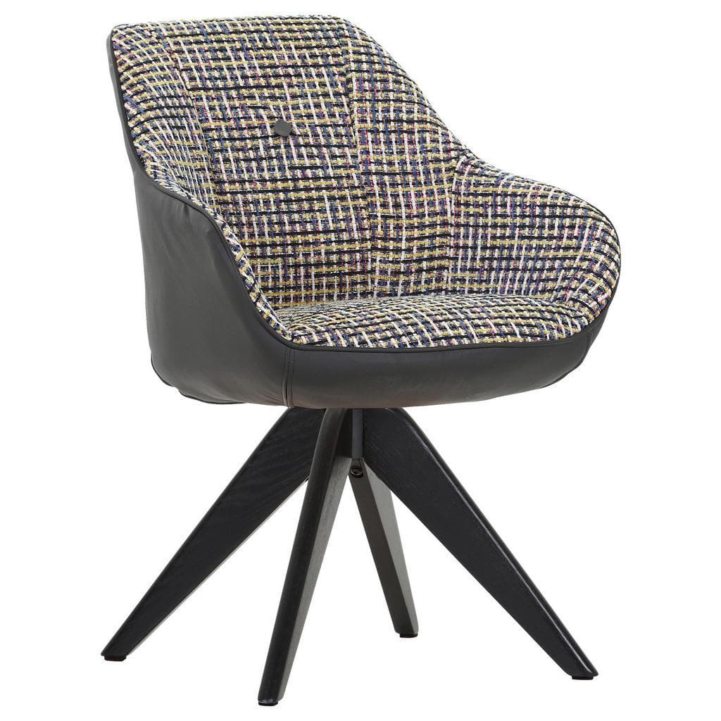 Novel Armlehnstuhl Blau Eiche massiv 360° drehbar