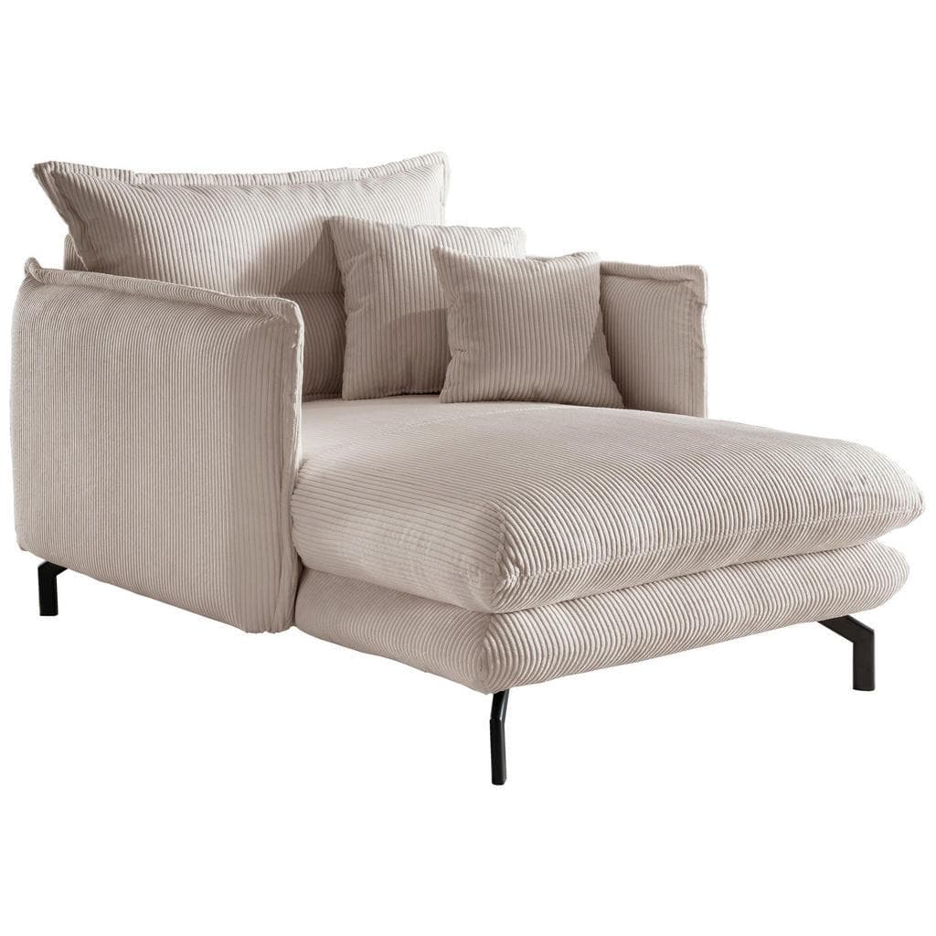 Livetastic XXL-Sessel Beige Cord-Polsterung